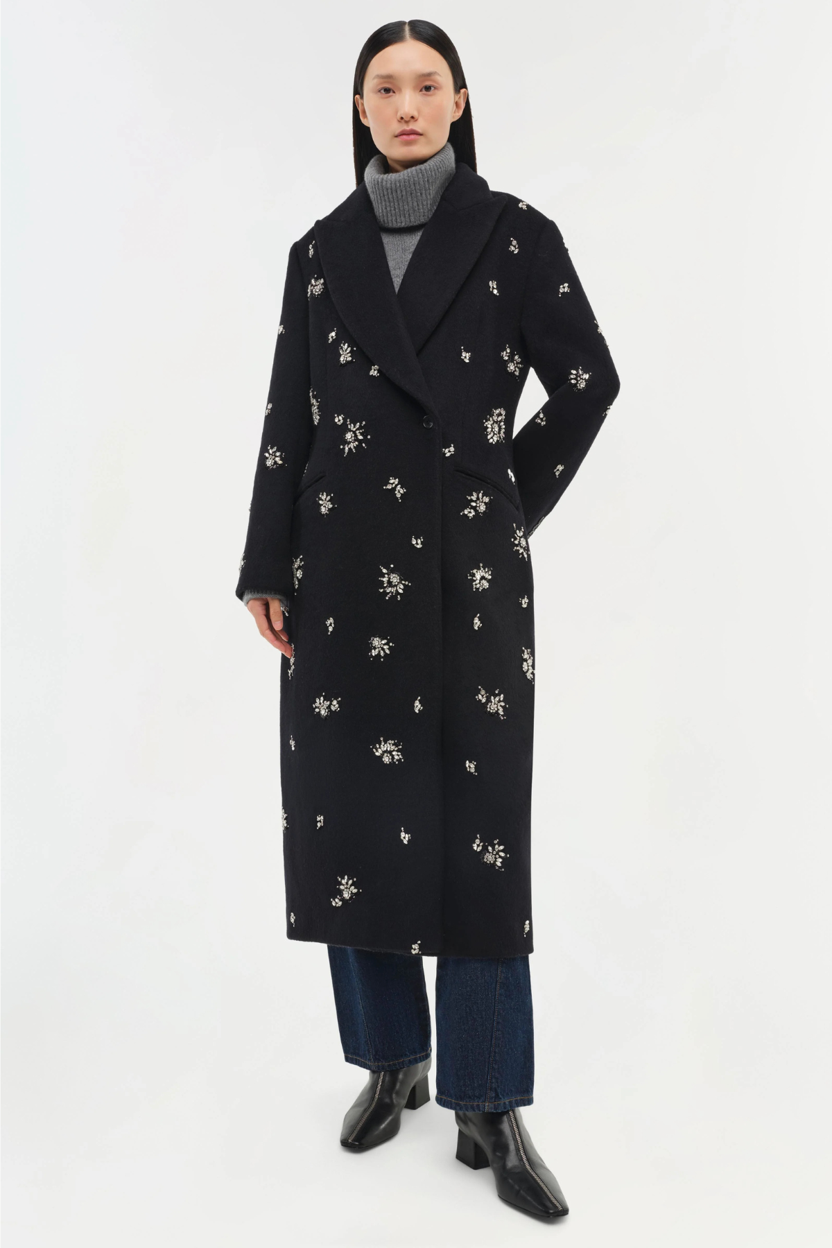 Simkhai Gianni Embellished Wool Coat