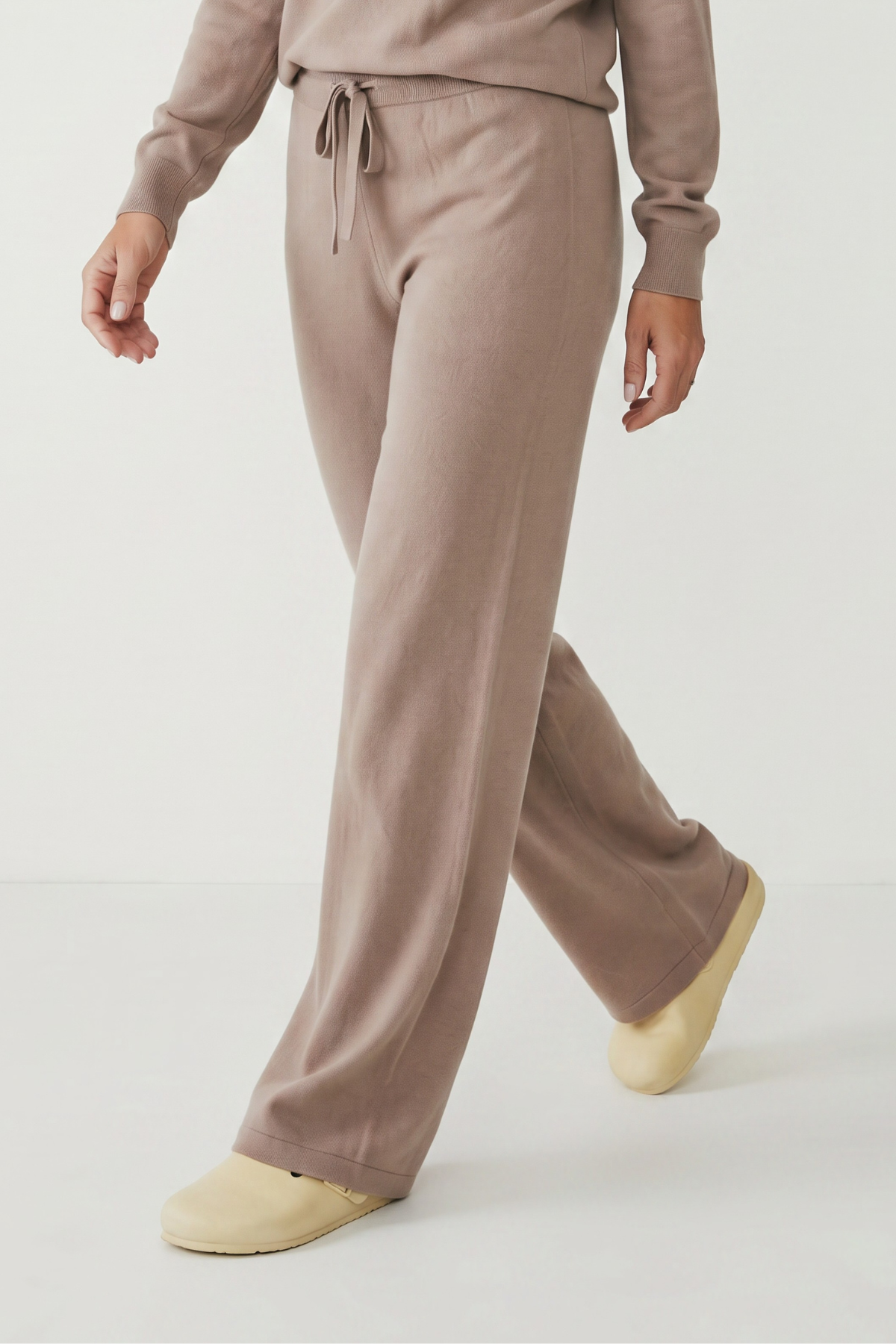 Majestic Filatures Cotton Knit Drawstring Pant - Coffee Latte