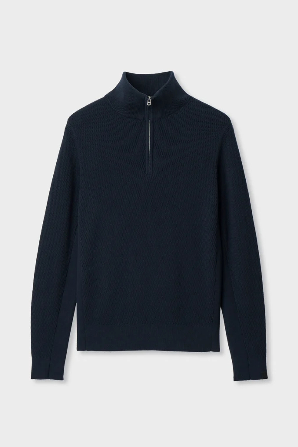 Rag & Bone Men's Danton Cotton Quarter Zip Sweater - Navy