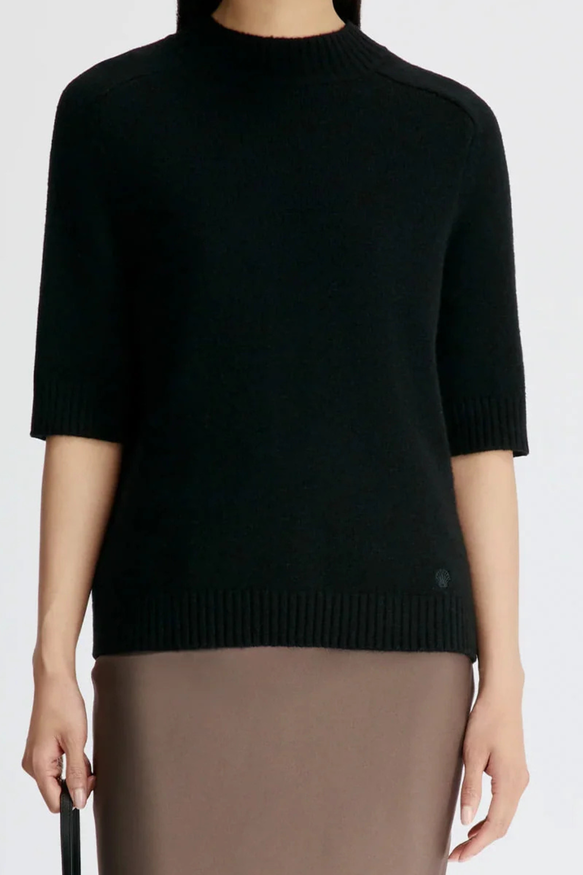 Loulou de Saison Ruth Short Sleeve Top - Black