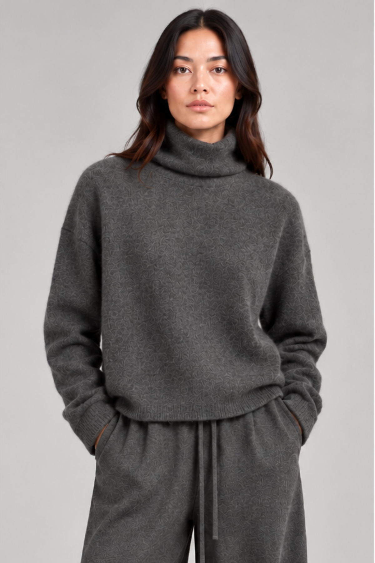 Uli Schneider Brushed Fox Turtleneck Sweater - Graphite