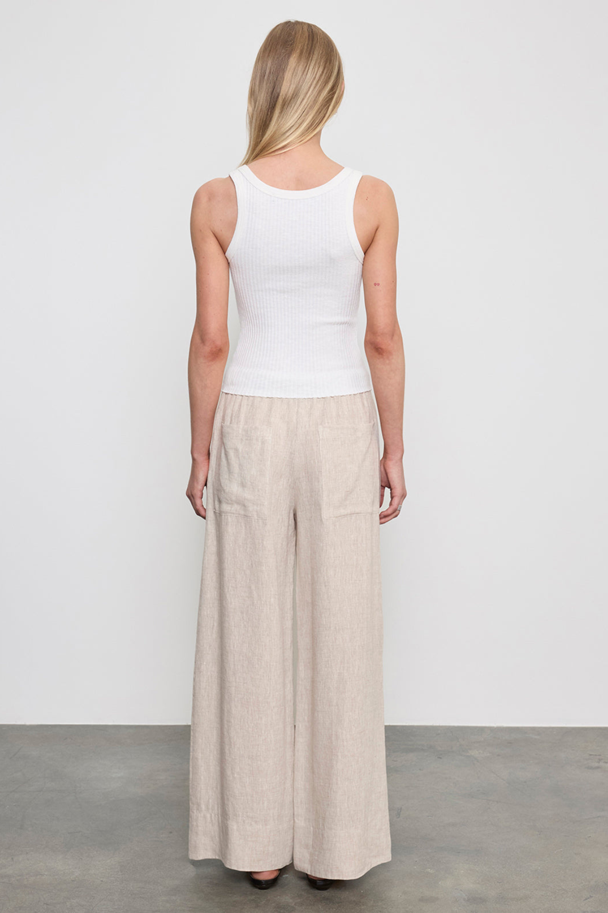 Enza Costa Linen Cropped Summer Pant - Jute Heather