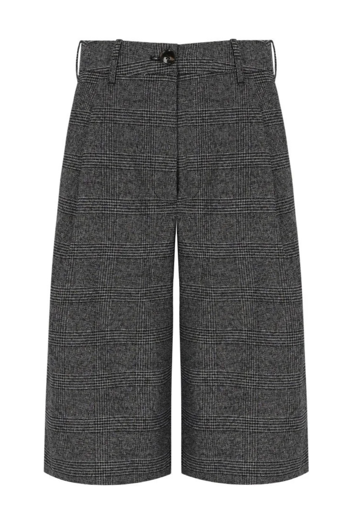 Essentiel Antwerp Kreme Wide Leg Bermudas - Steel Pulse