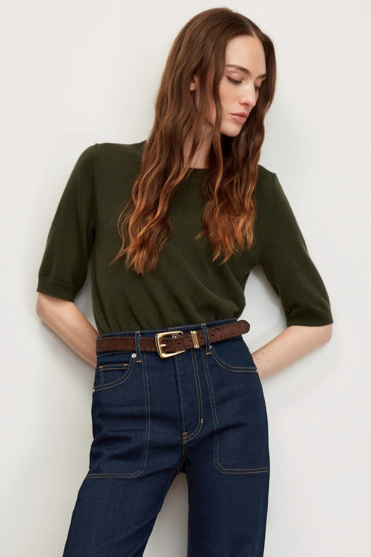 Veronica Beard Shana Cashmere Sweater - Loden