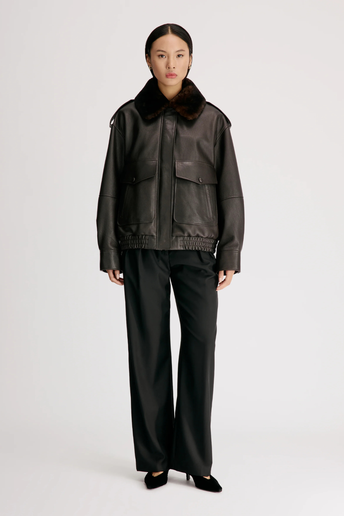 Loulou de Saison Russo Military Jacket - Coffee/ Dark Brown