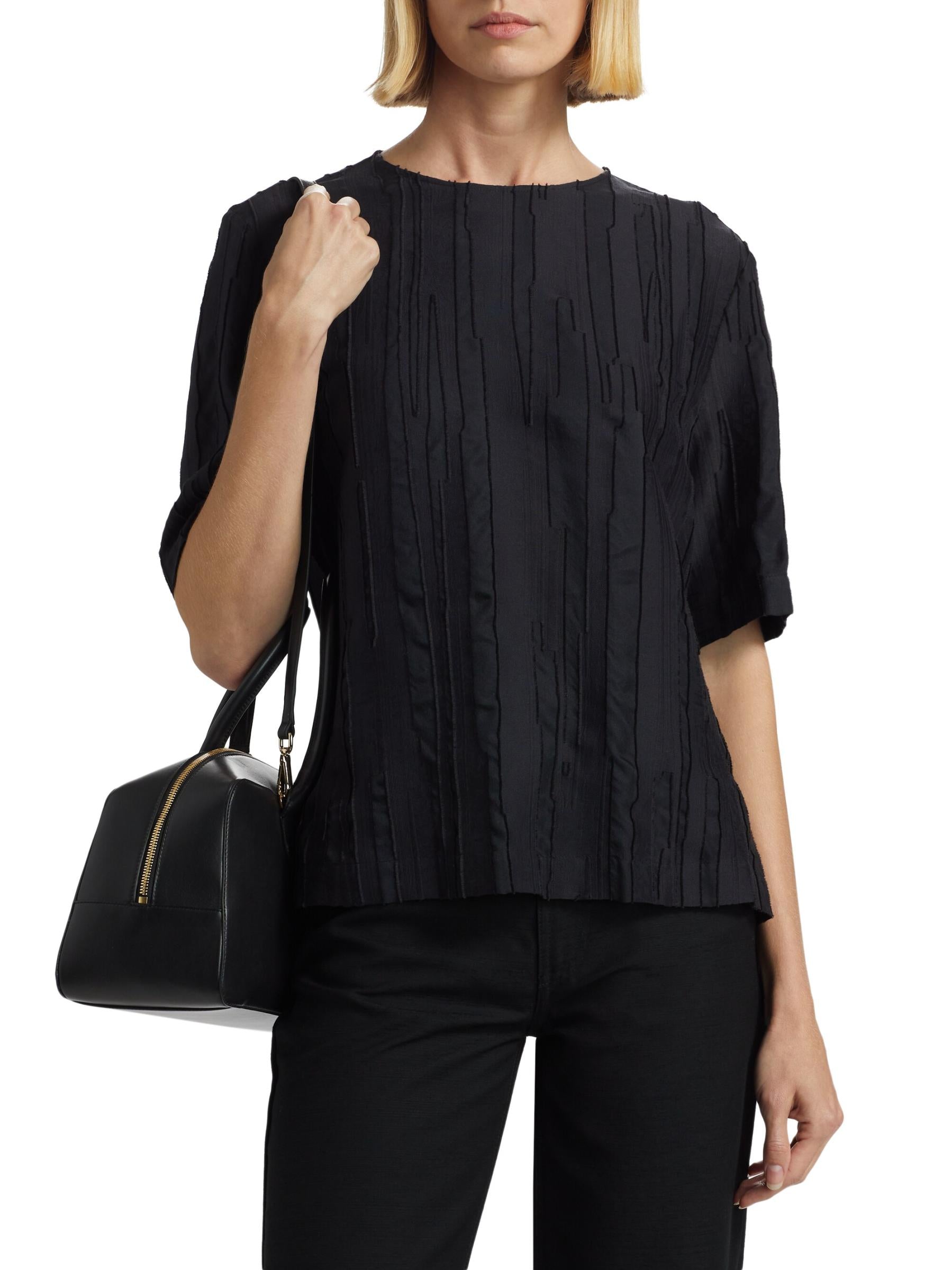 Loulou Studio Toba Round Neck Blouse