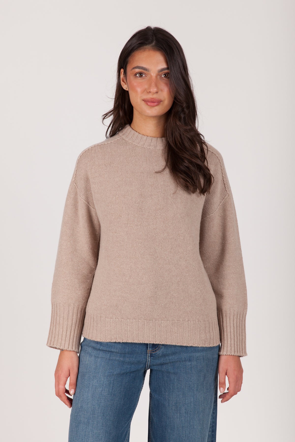 Oh My Goat Cashmere Long Sleeve Crewneck Sweater