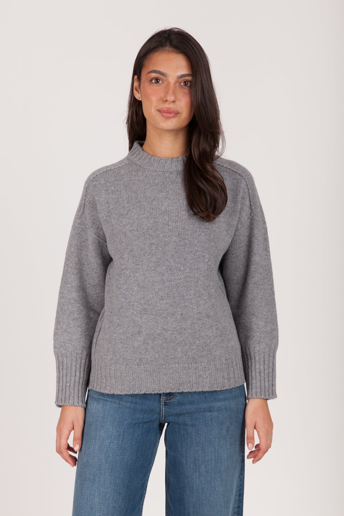 Oh My Goat Cashmere Long Sleeve Crewneck Sweater