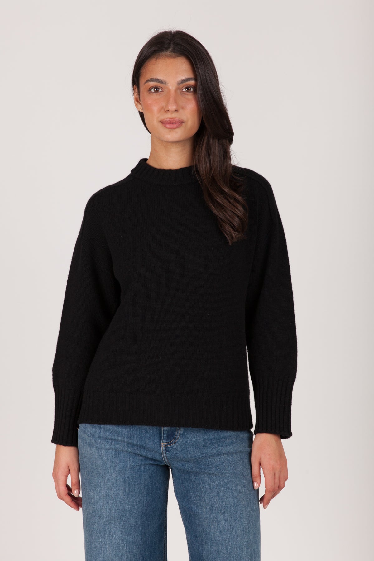 Oh My Goat Cashmere Long Sleeve Crewneck Sweater