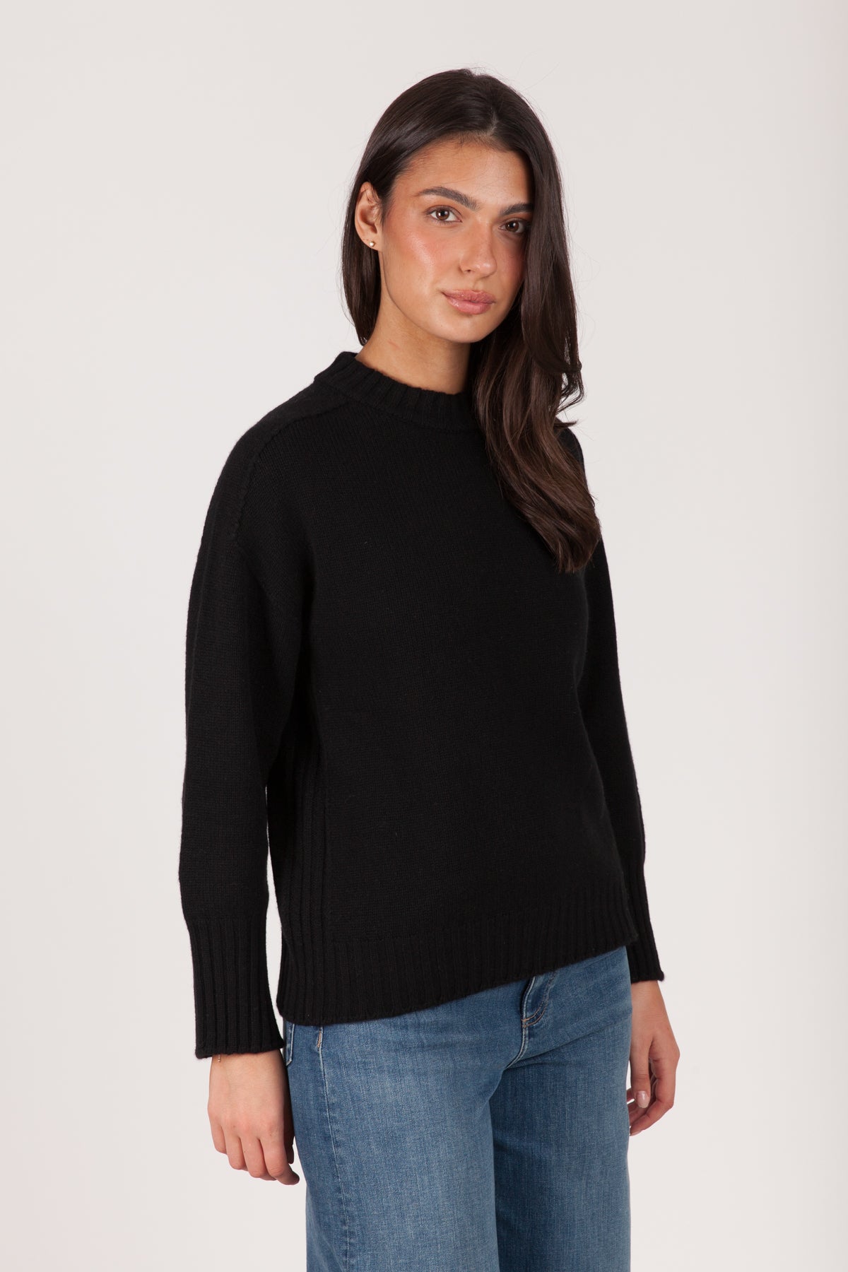 Oh My Goat Cashmere Long Sleeve Crewneck Sweater