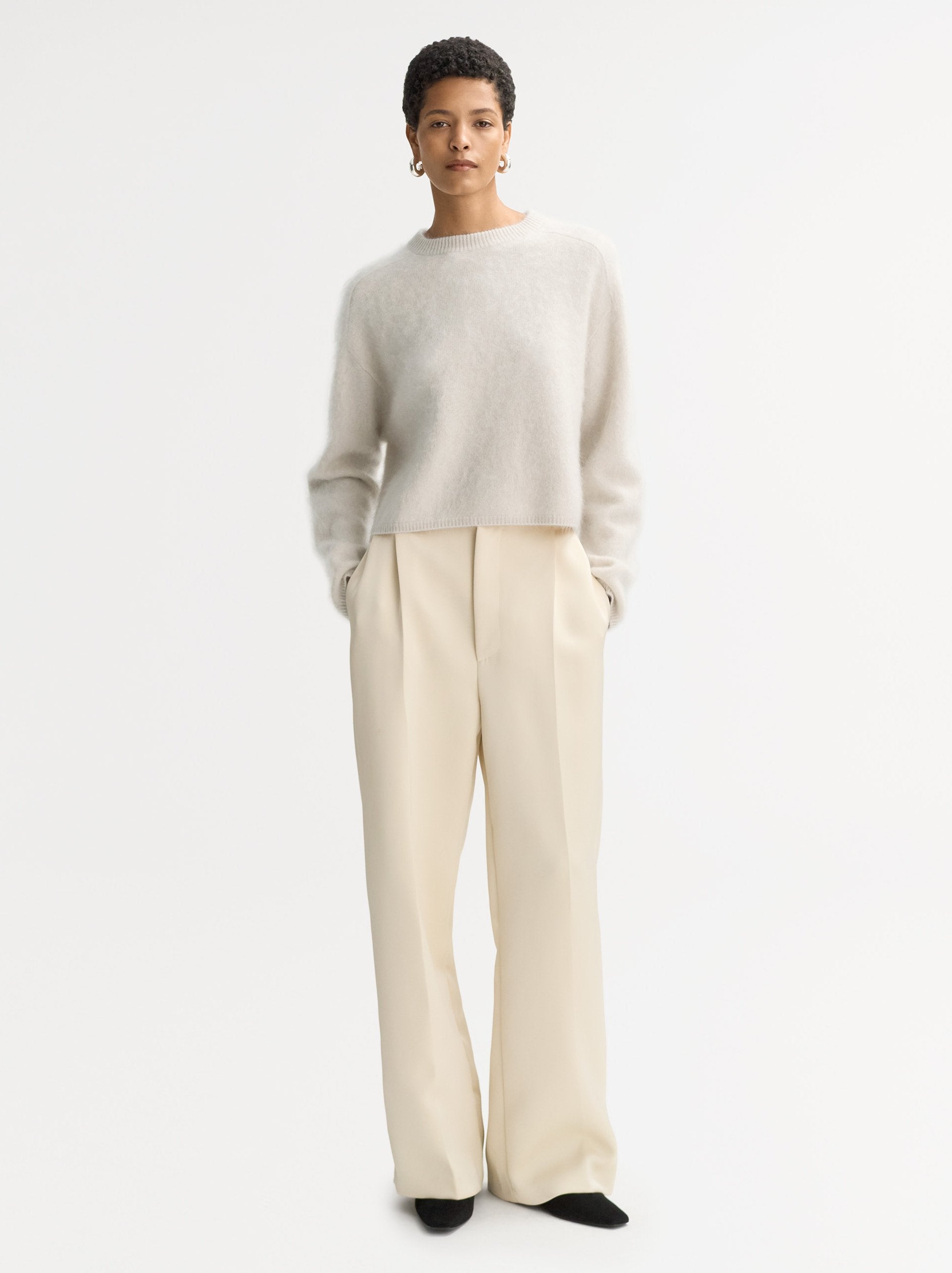 Soft Goat Brushed Crewneck