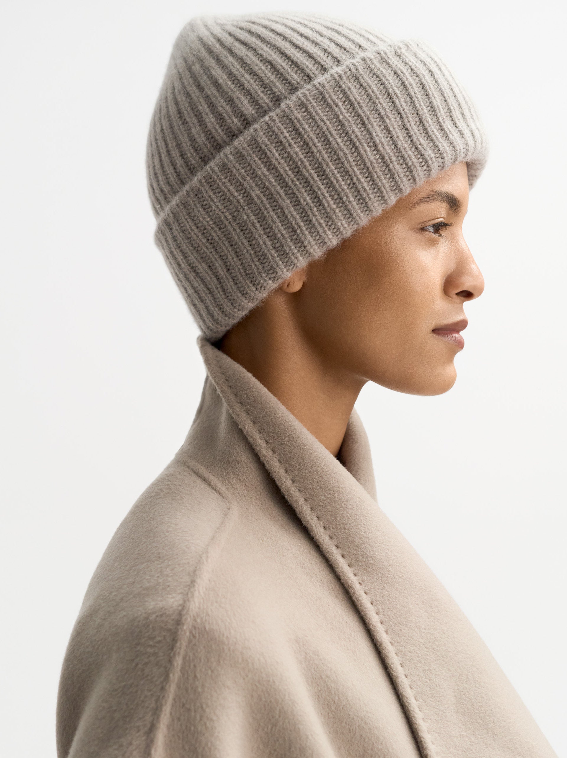 Soft Goat Ribbed Beanie