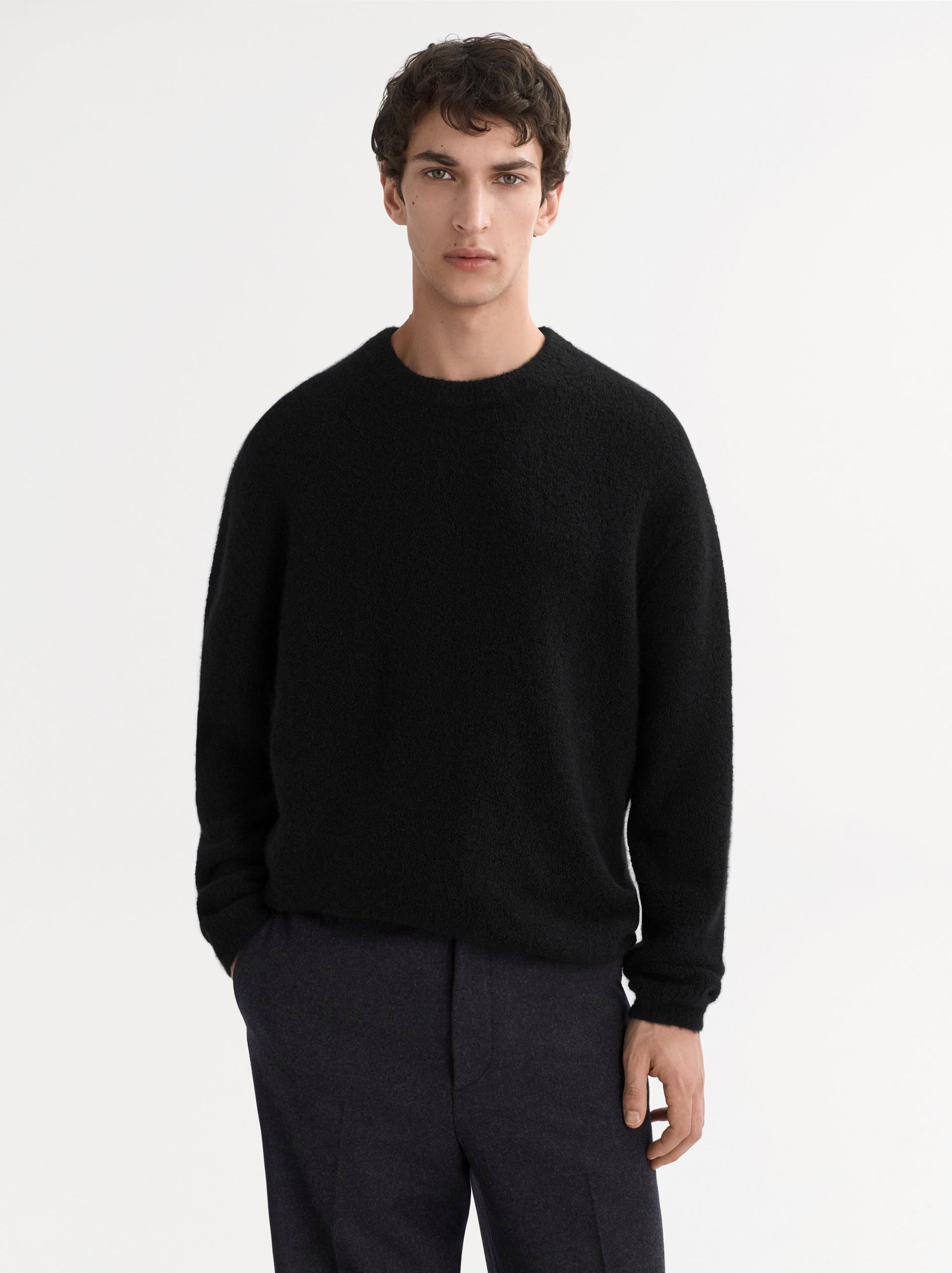 Soft Goat Men's Boucle Crewneck