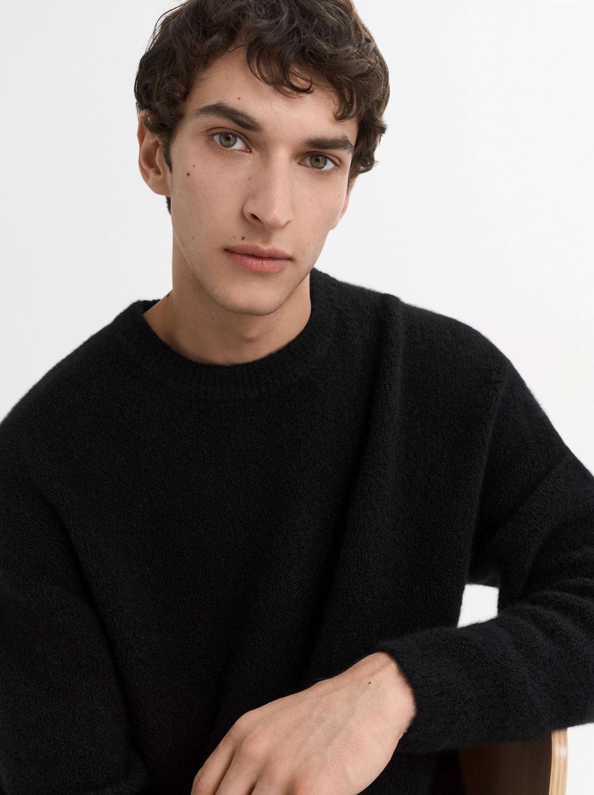 Soft Goat Men's Boucle Crewneck