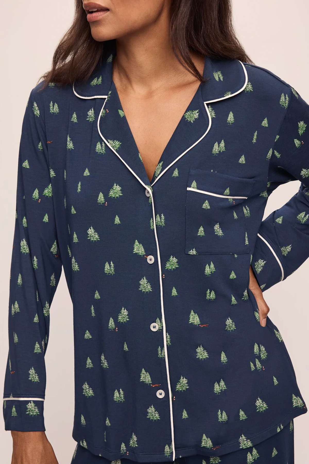 Eberjey Gisele Printed Long PJ Set