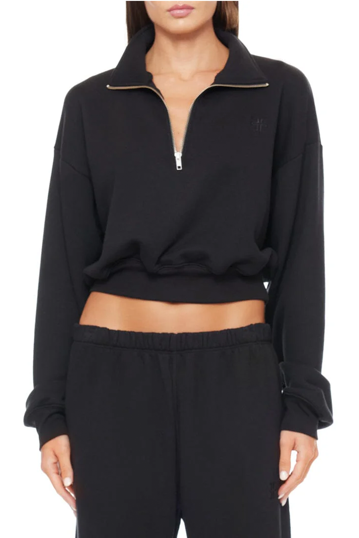 Éterne Cropped Half-Zip Sweatshirt