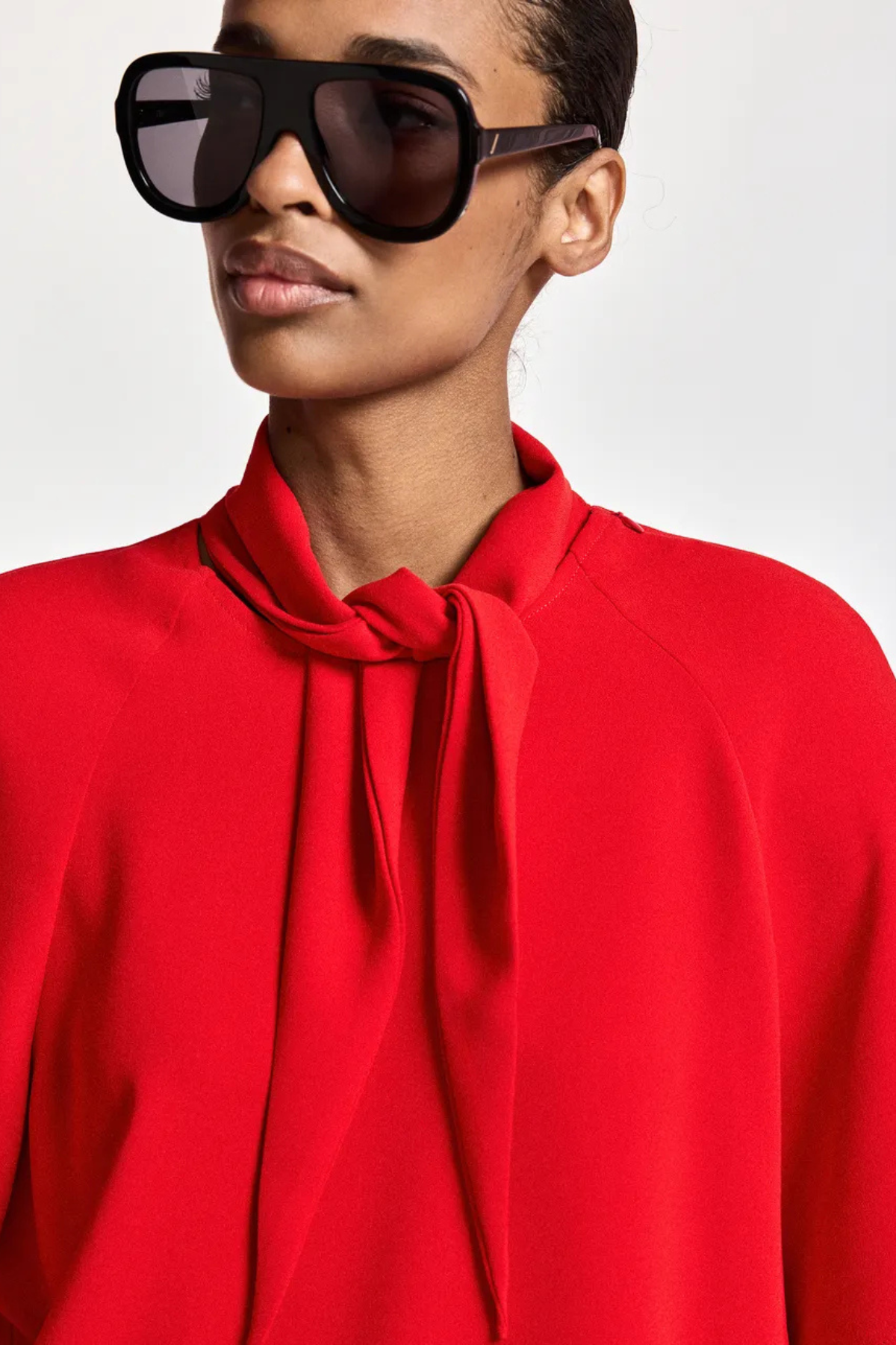 Essentiel Antwerp Kassie Neck Tie T-Shirt - Firestarter