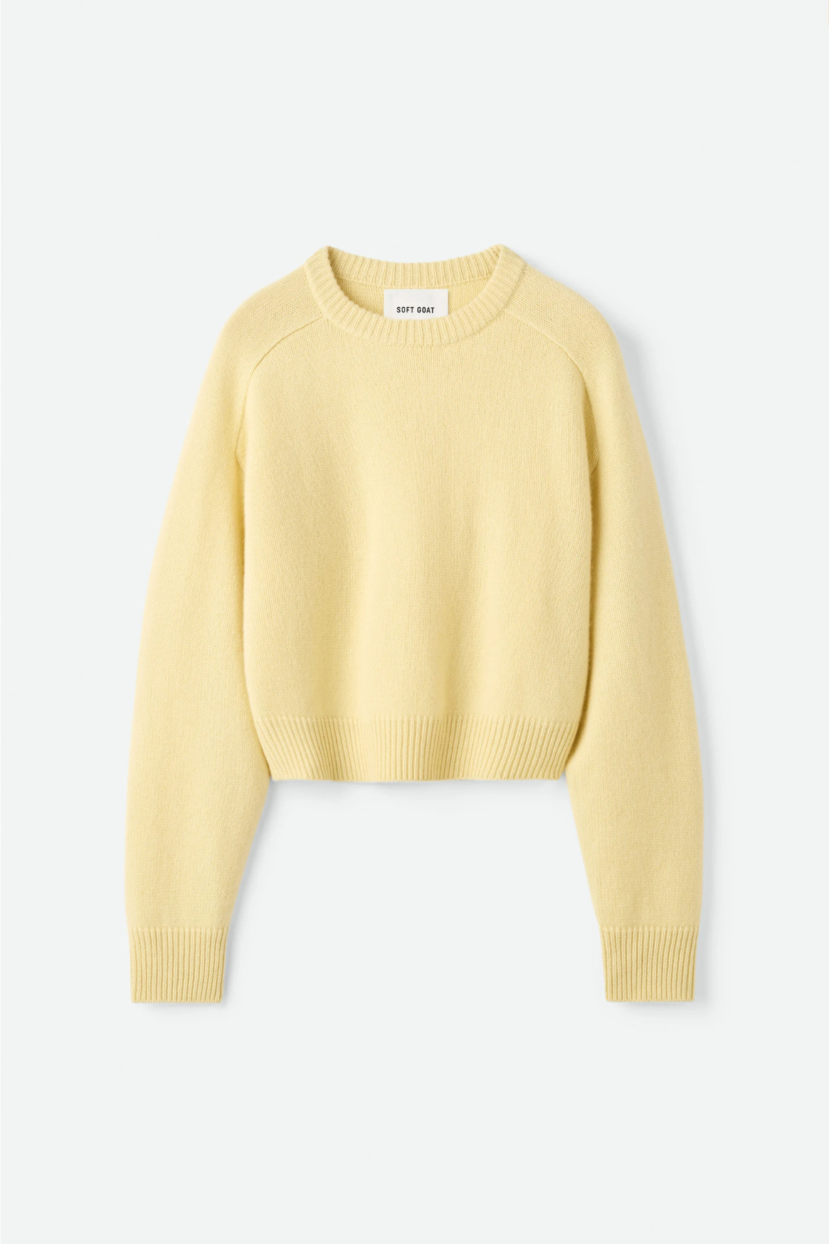 Soft Goat Cashmere Top - Honeydew Yellow
