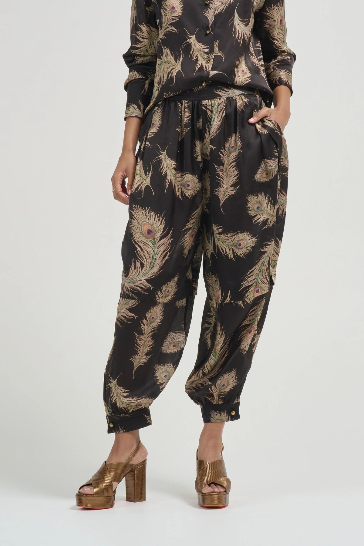 Zimmermann Valiant Harem Pant - Black Feather