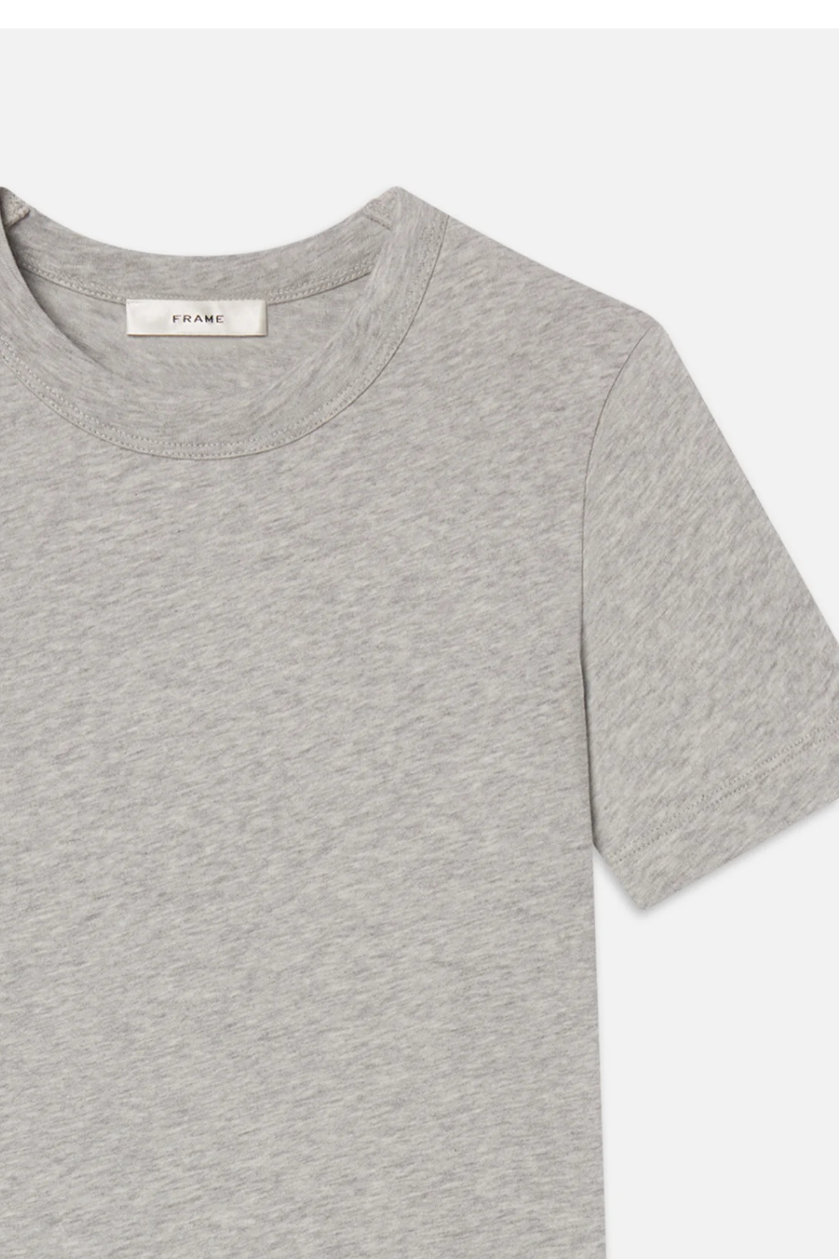 Frame The Heather Boxy Tee - Heather Grey