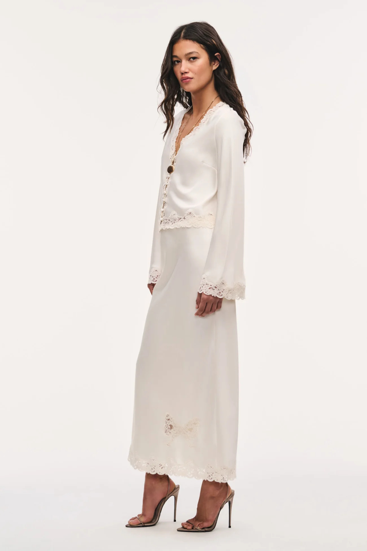 LoveShackFancy Fioretta Top - Alabaster Glow