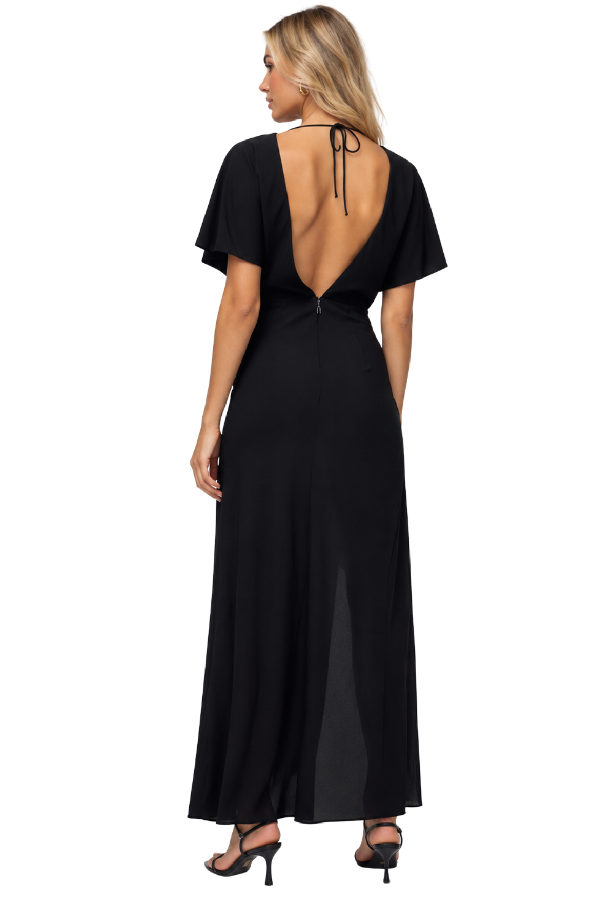 ROTATE Birger Christensen Maxi Slit Dress - Black
