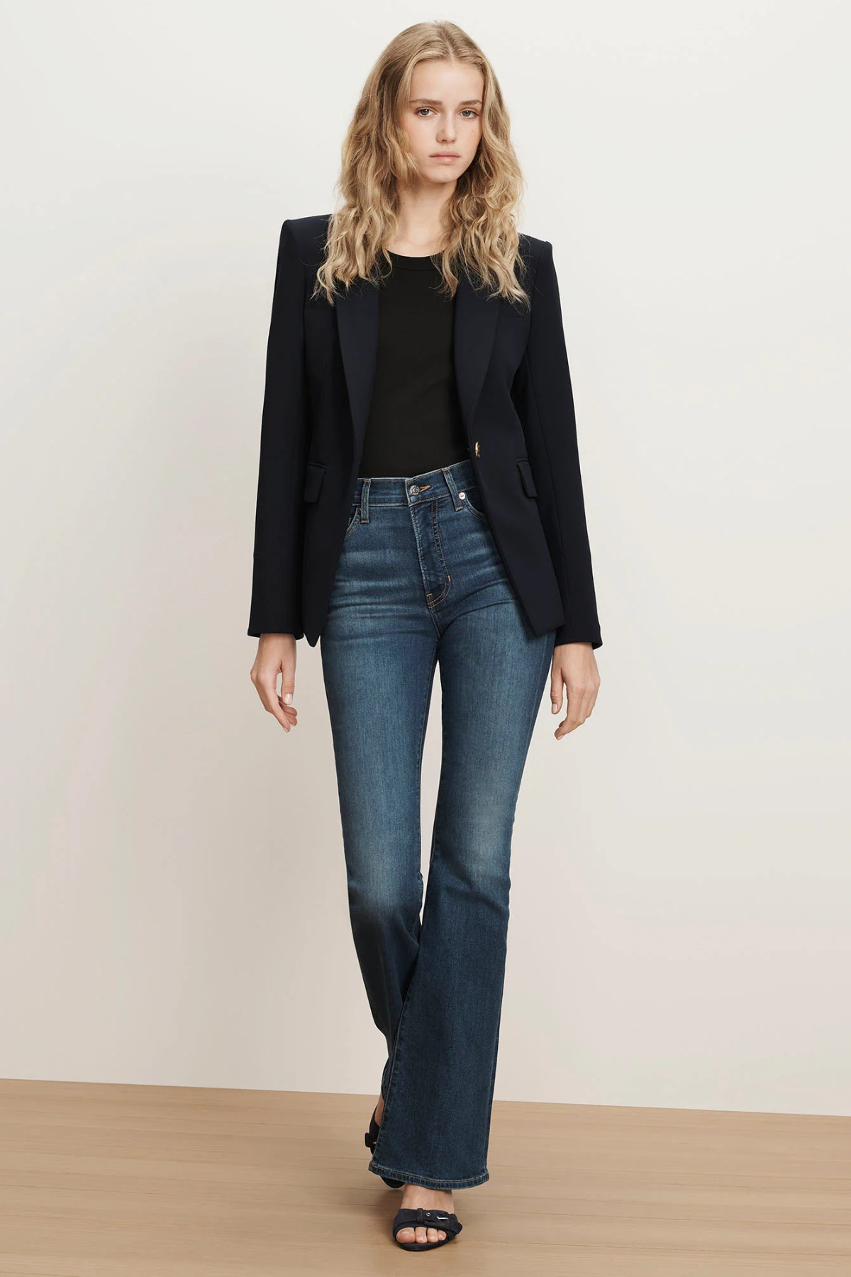 Veronica Beard Miller Single Breasted Dickey Jacket - Navy
