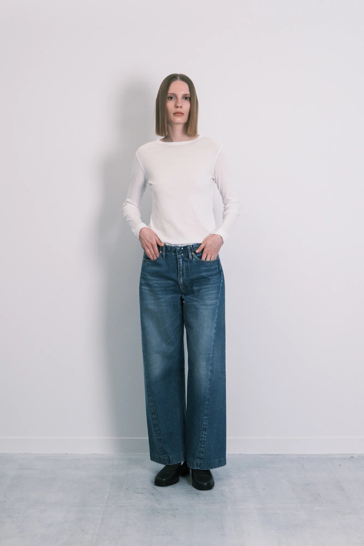 TANAKA Boy Jean Trousers - Vintage Mid Blue