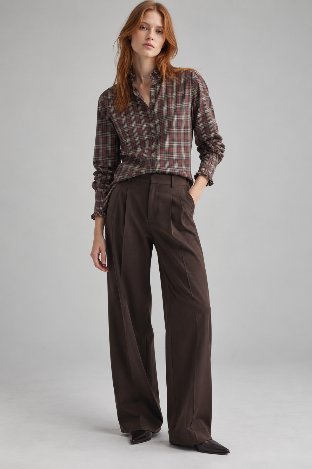 Nili Lotan Elio Shirt - Rustic Check