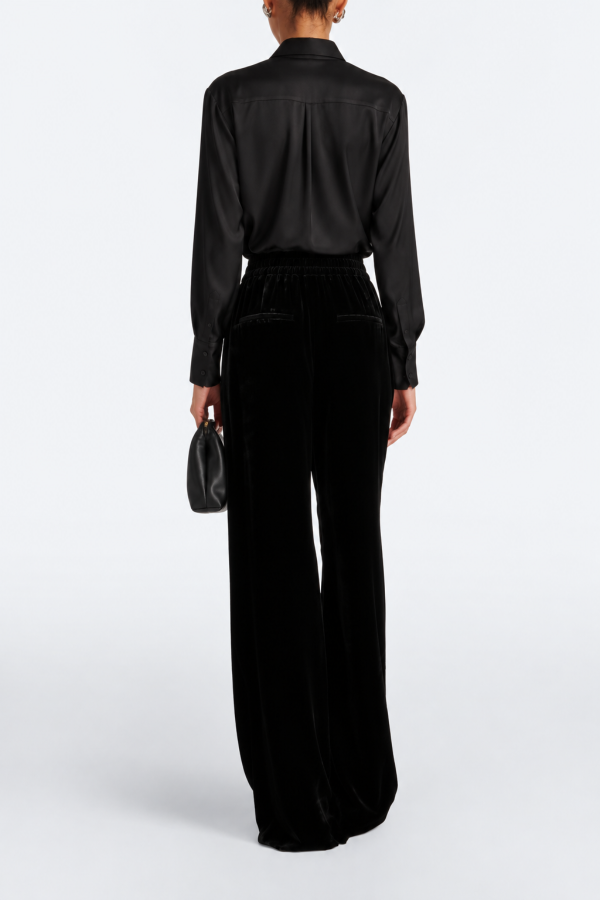 Frame The Velvet Plaza Pants - Black