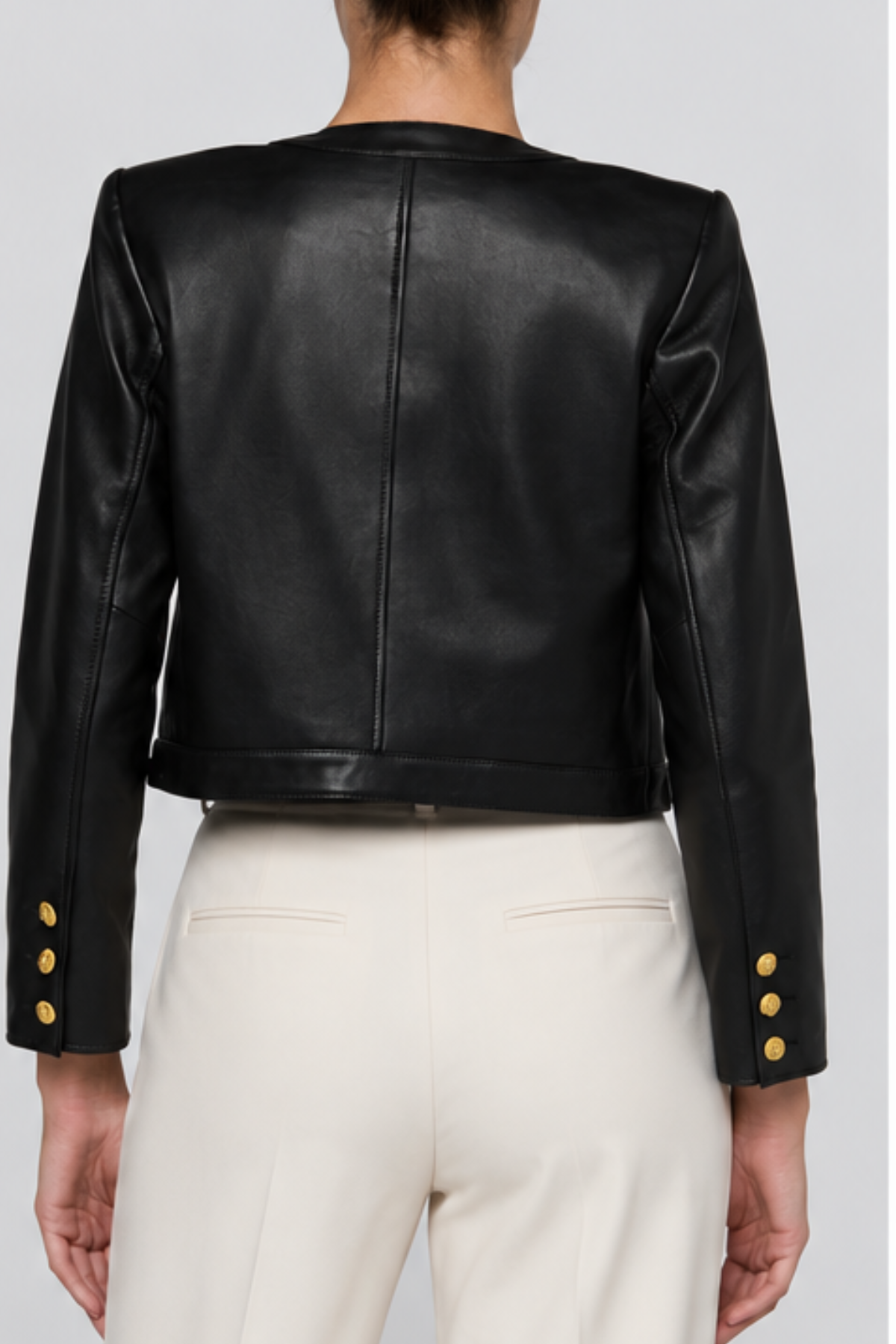 L’AGENCE Deidra Collarless Jacket - Black