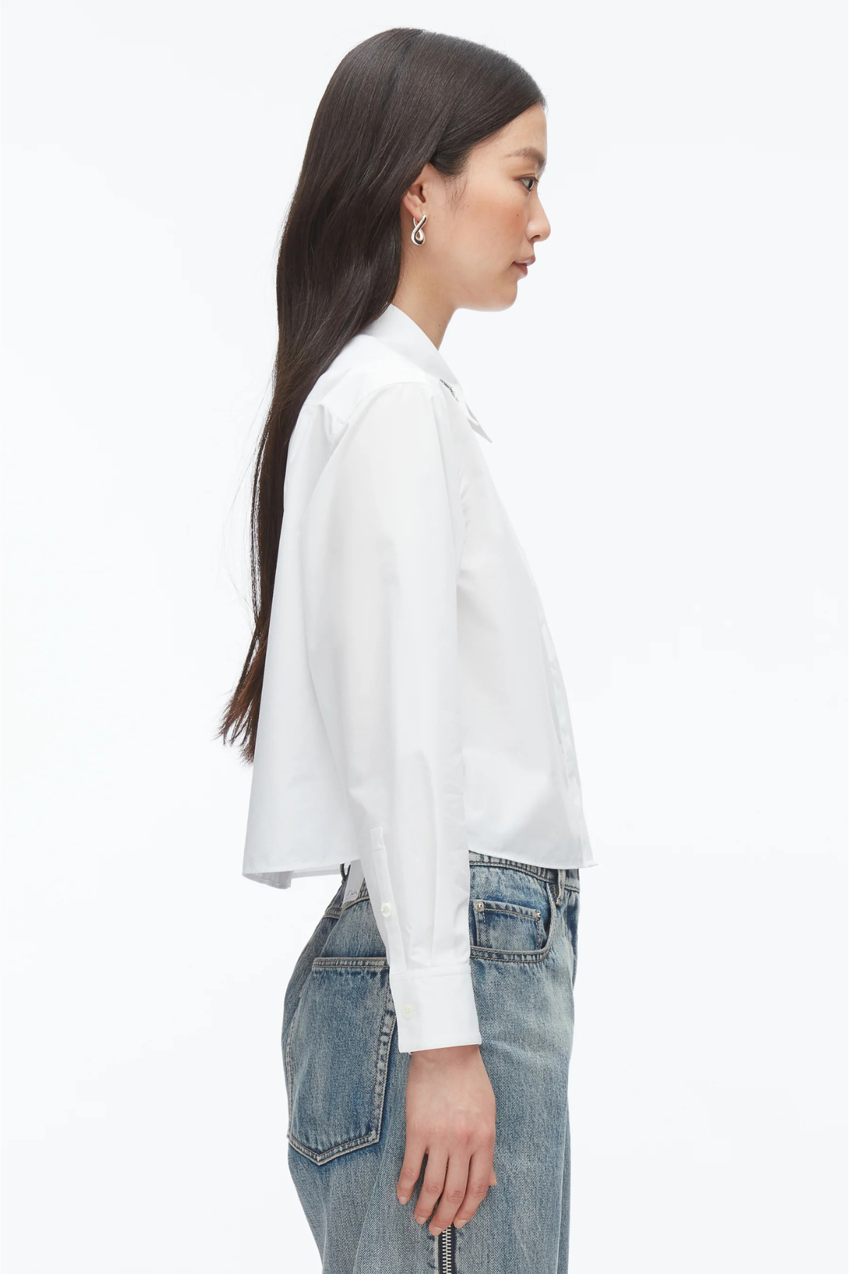 3.1 Phillip Lim Cropped Shirt with Embroidered Collar