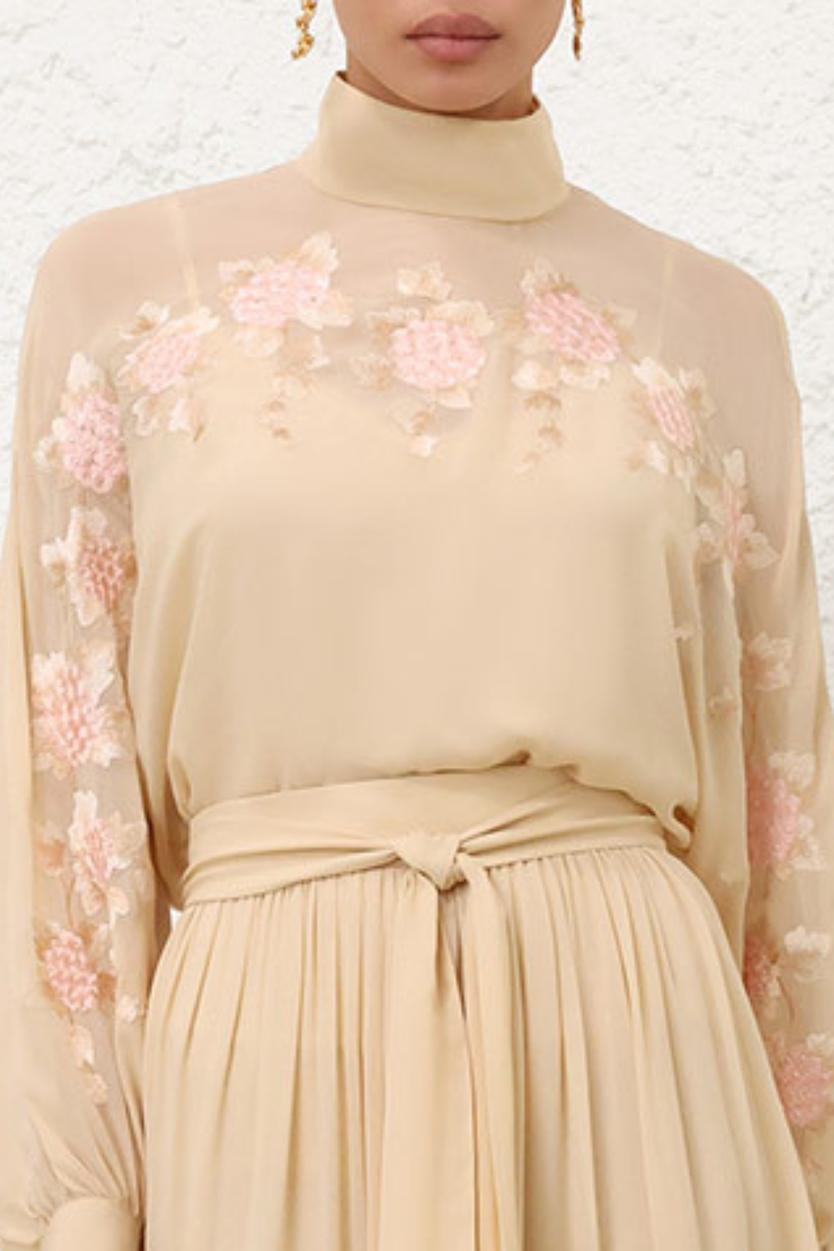 Zimmermann Valiant Embroidered Blouse - Cream