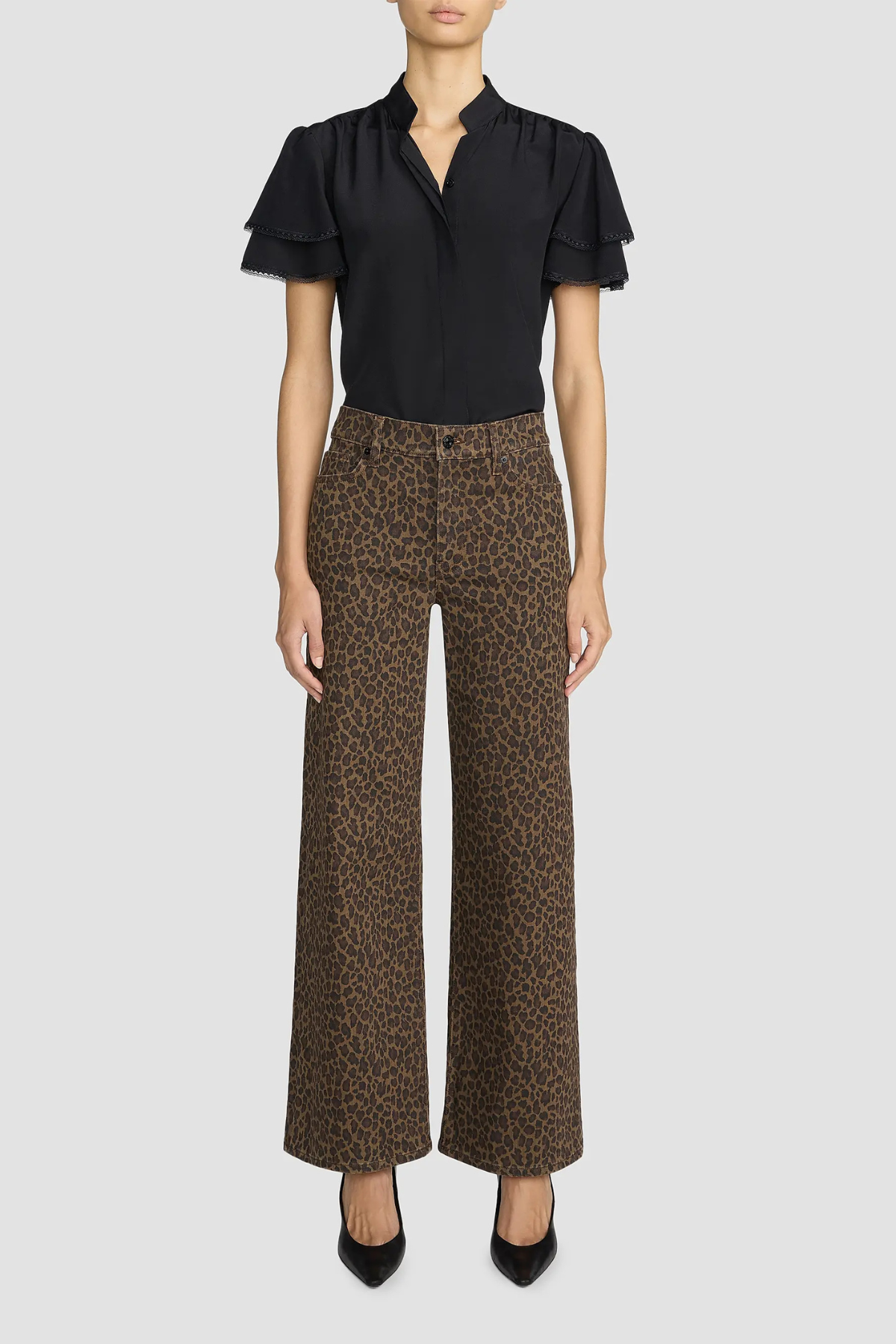 Frame Le Slim Palazzo Jeans - Leopard