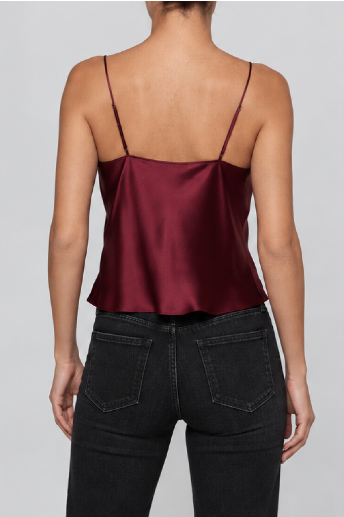 L’AGENCE Calista Satin Camisole - Merlot Red
