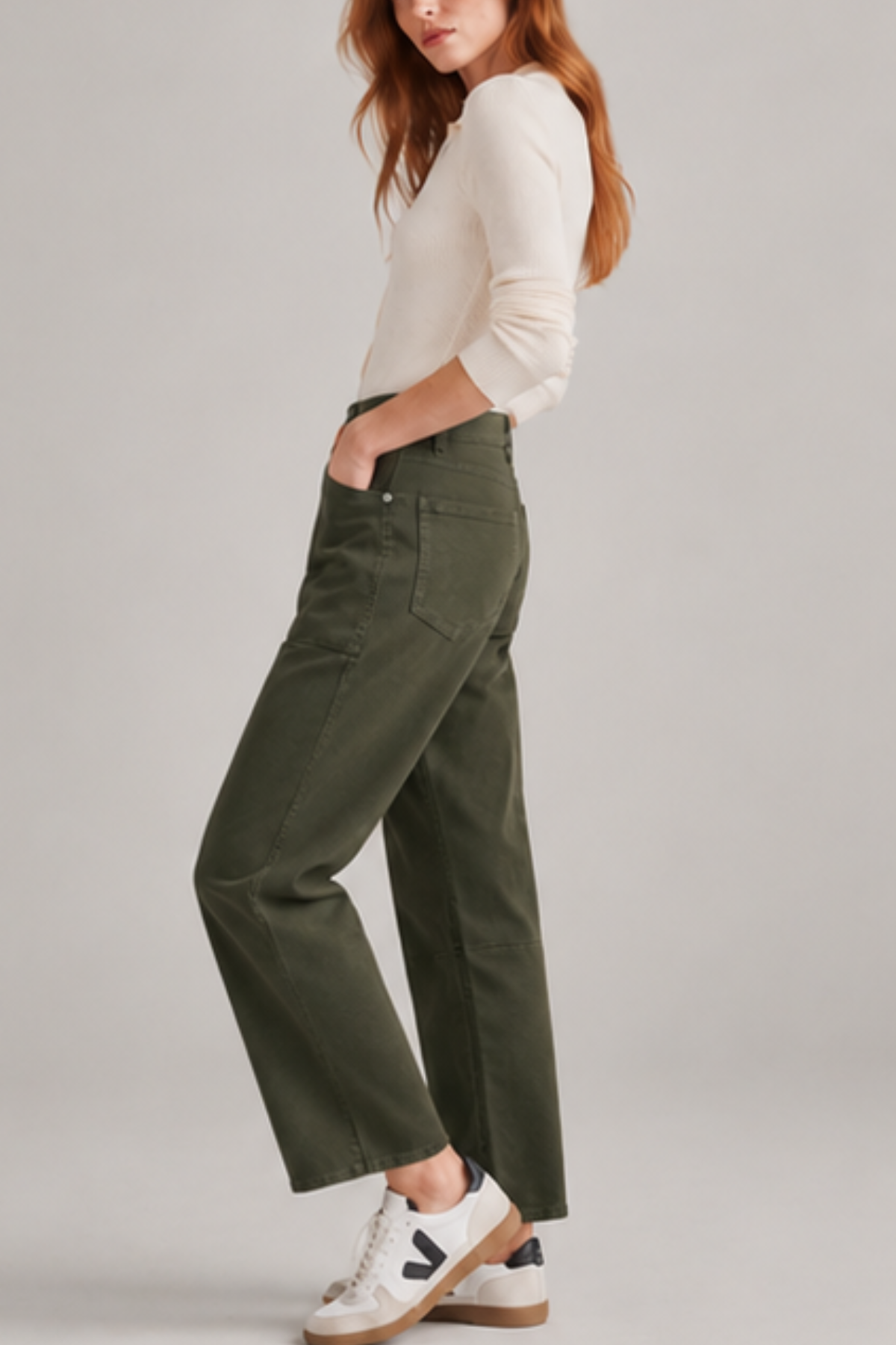 DL1961 Bilie Easy Barrel Pants - Pine