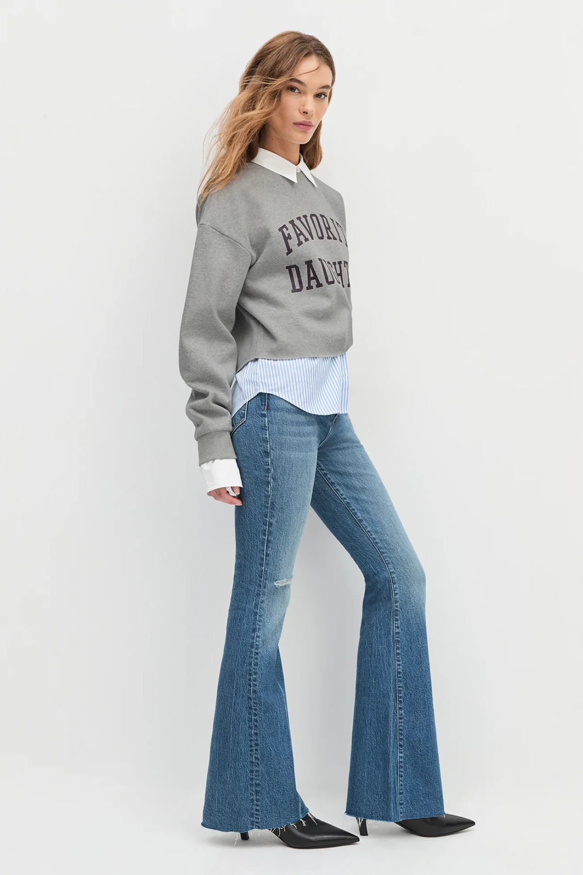 Favorite Daughter Cropped Collegiate Sweatshirt