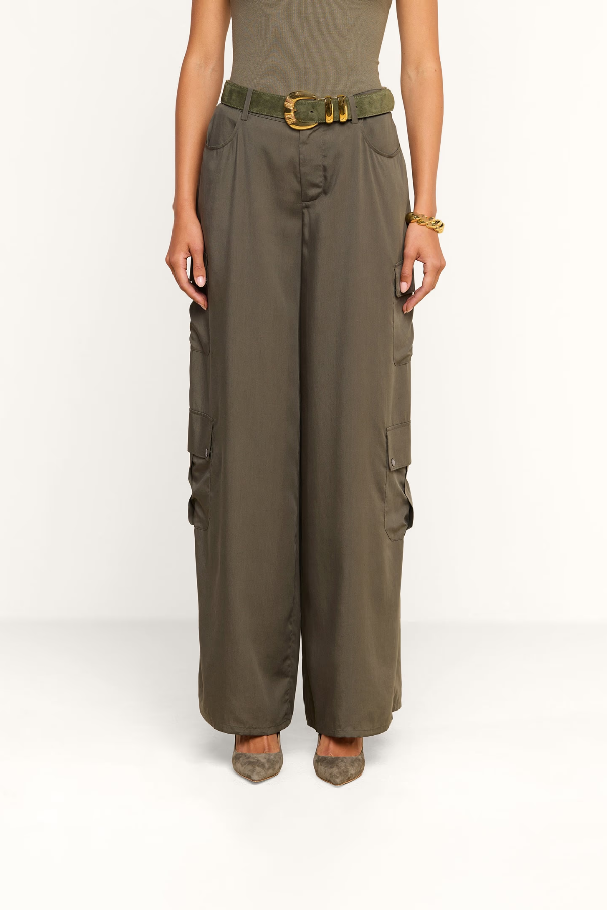 L’AGENCE Isolde Cargo Pant - Ash Olive