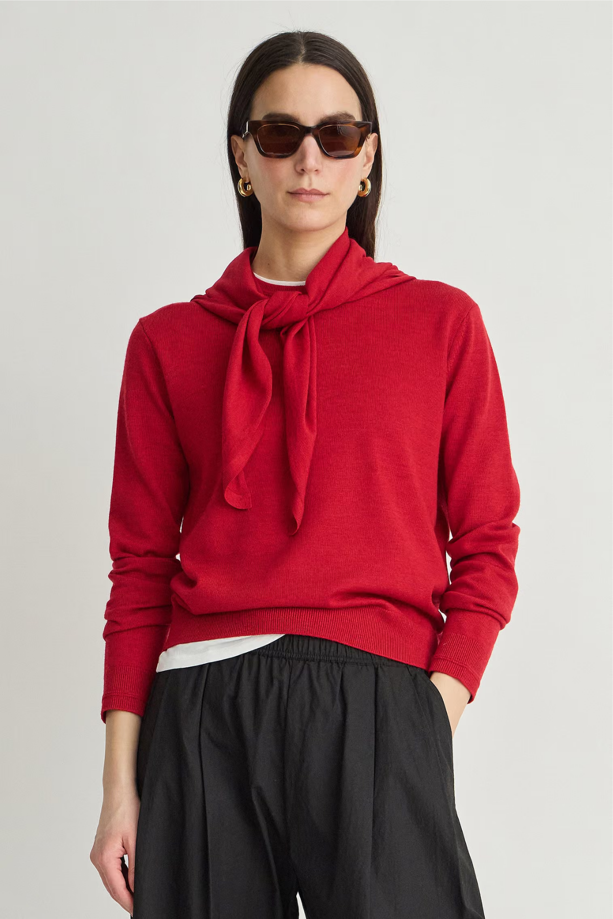 Apiece Apart Drippy Scarf Top - Riding Red