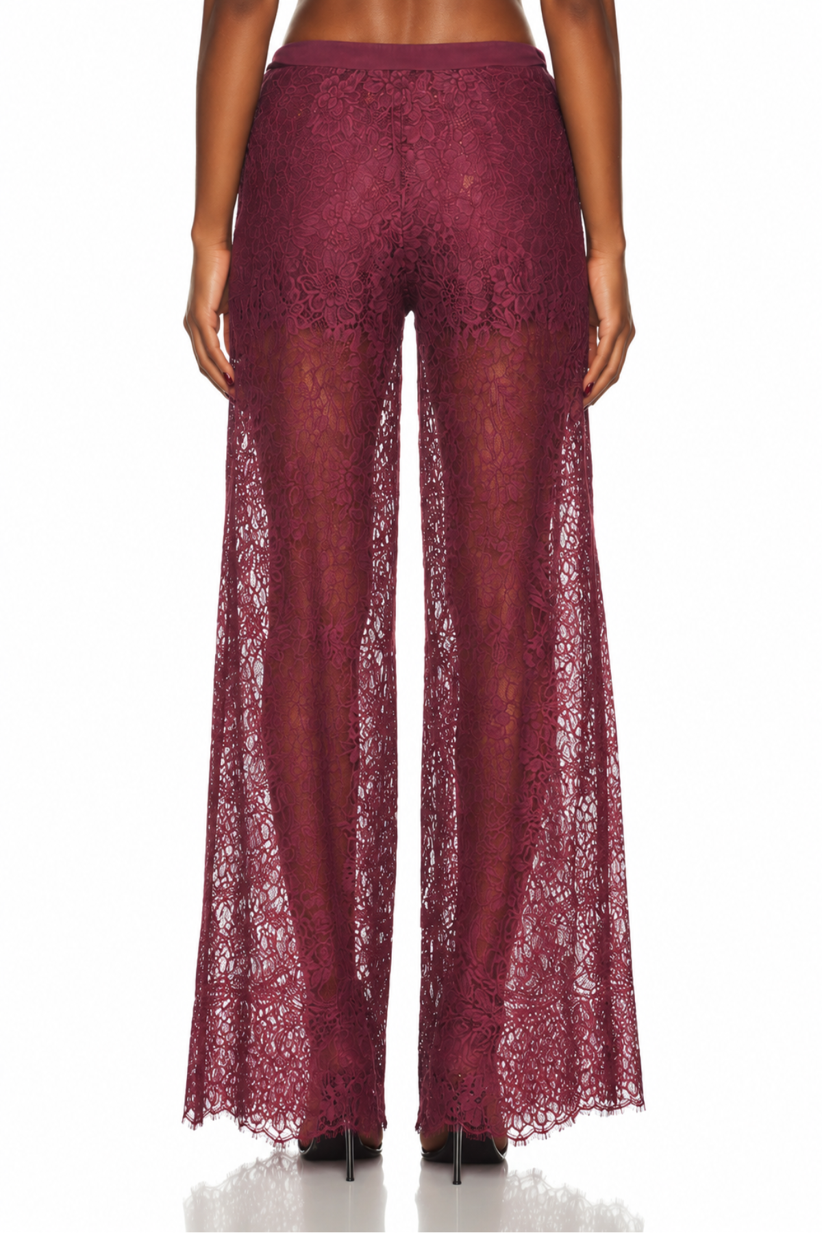 LoveShackFancy Riana Pant - Faded Merlot