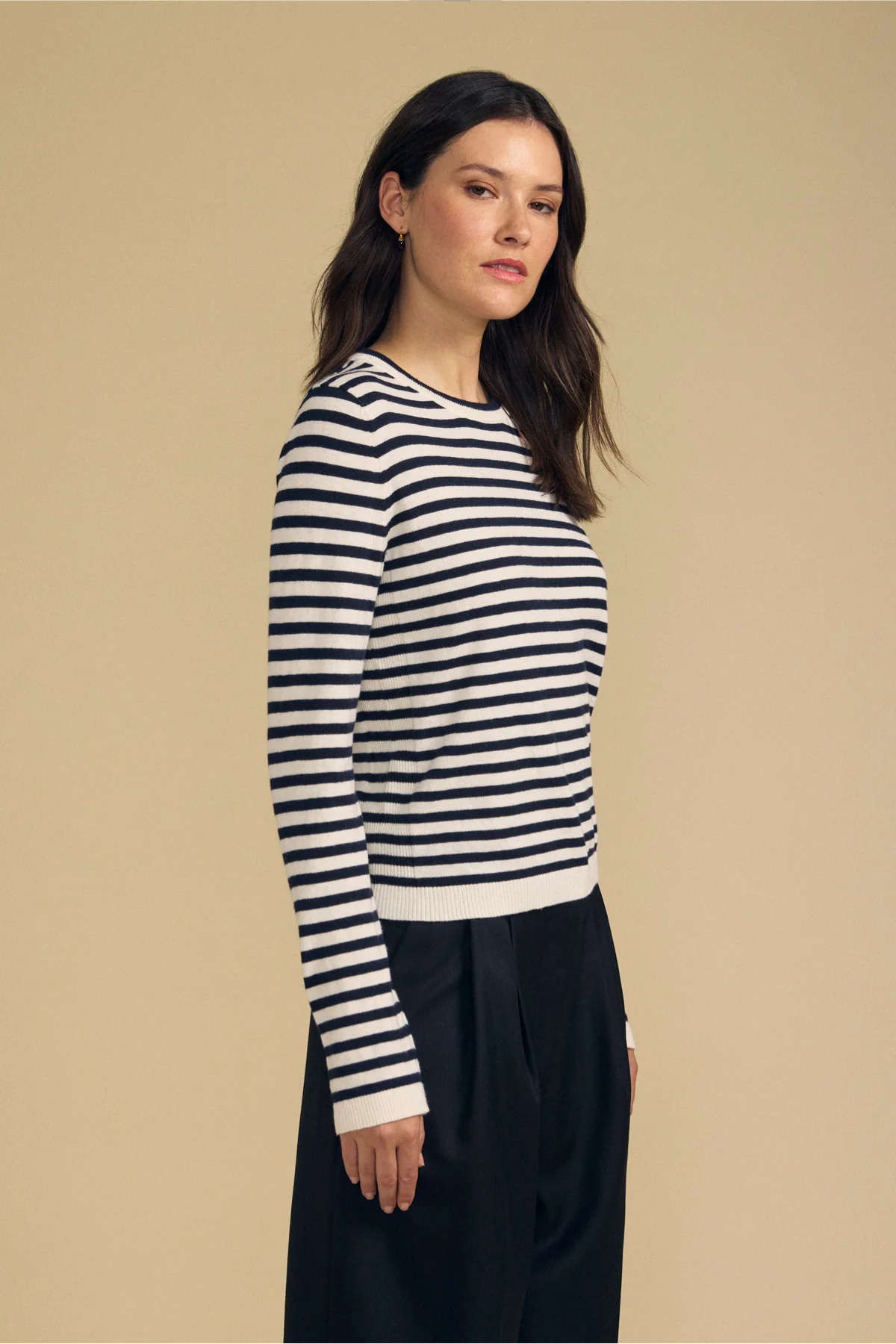 Velvet Roxy Cotton Cashmere Top - Navy