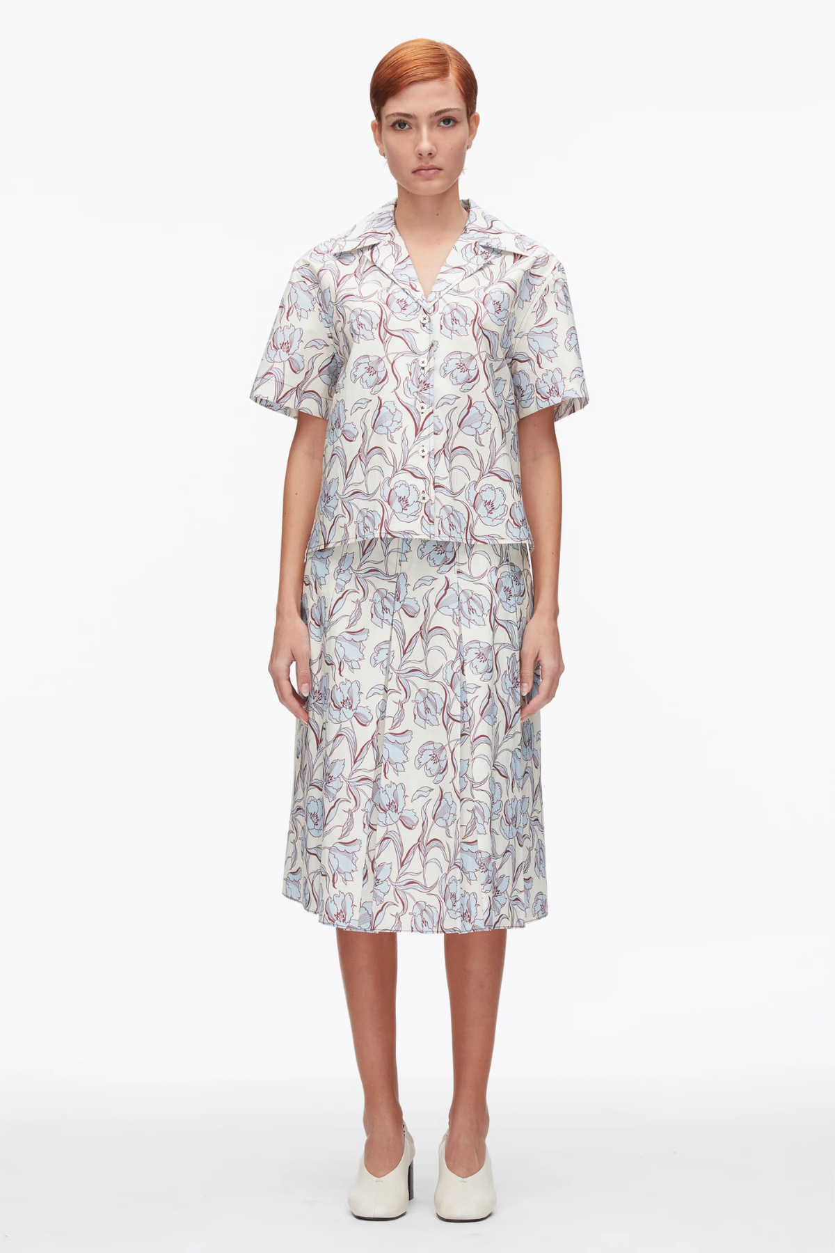 3.1 Phillip Lim Floral Printed Camp Shirt