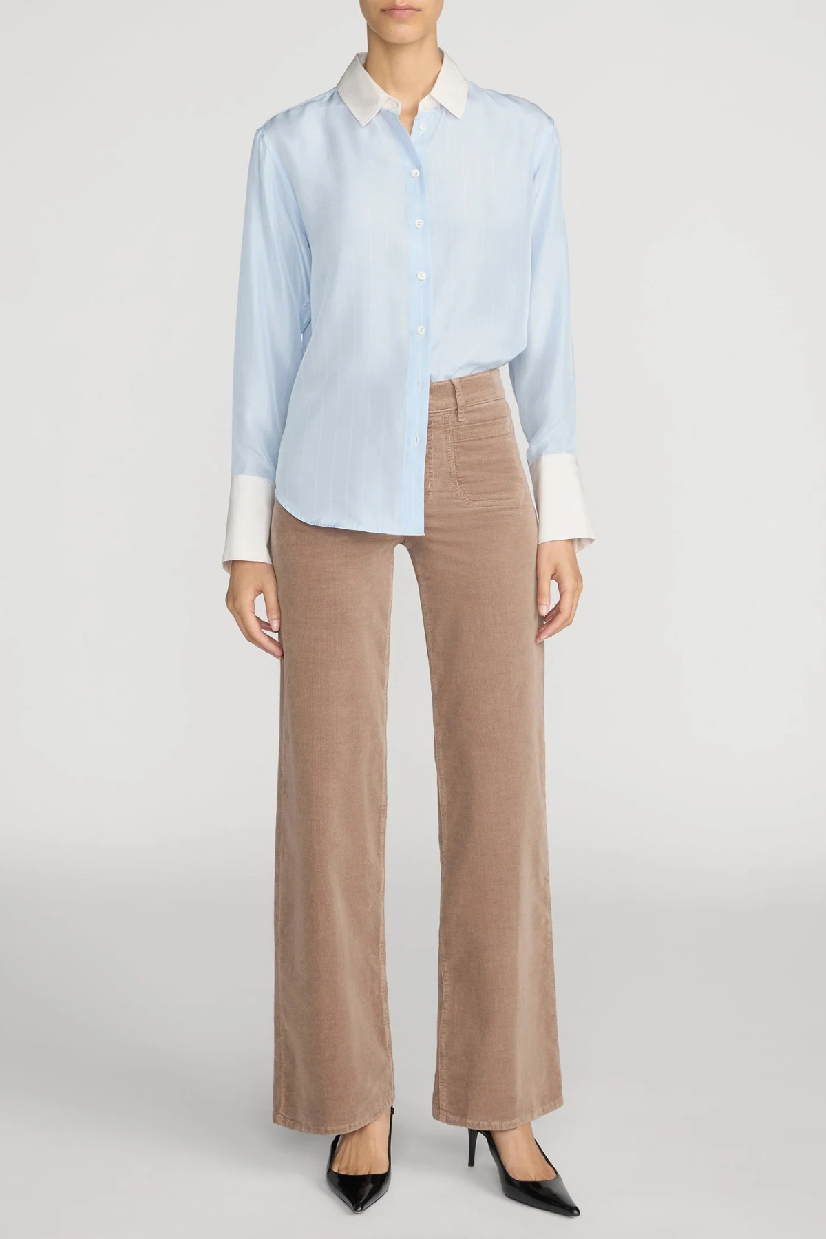 Frame Le Slim Palazzo Modernist Pocket Corduroy - Soft Taupe
