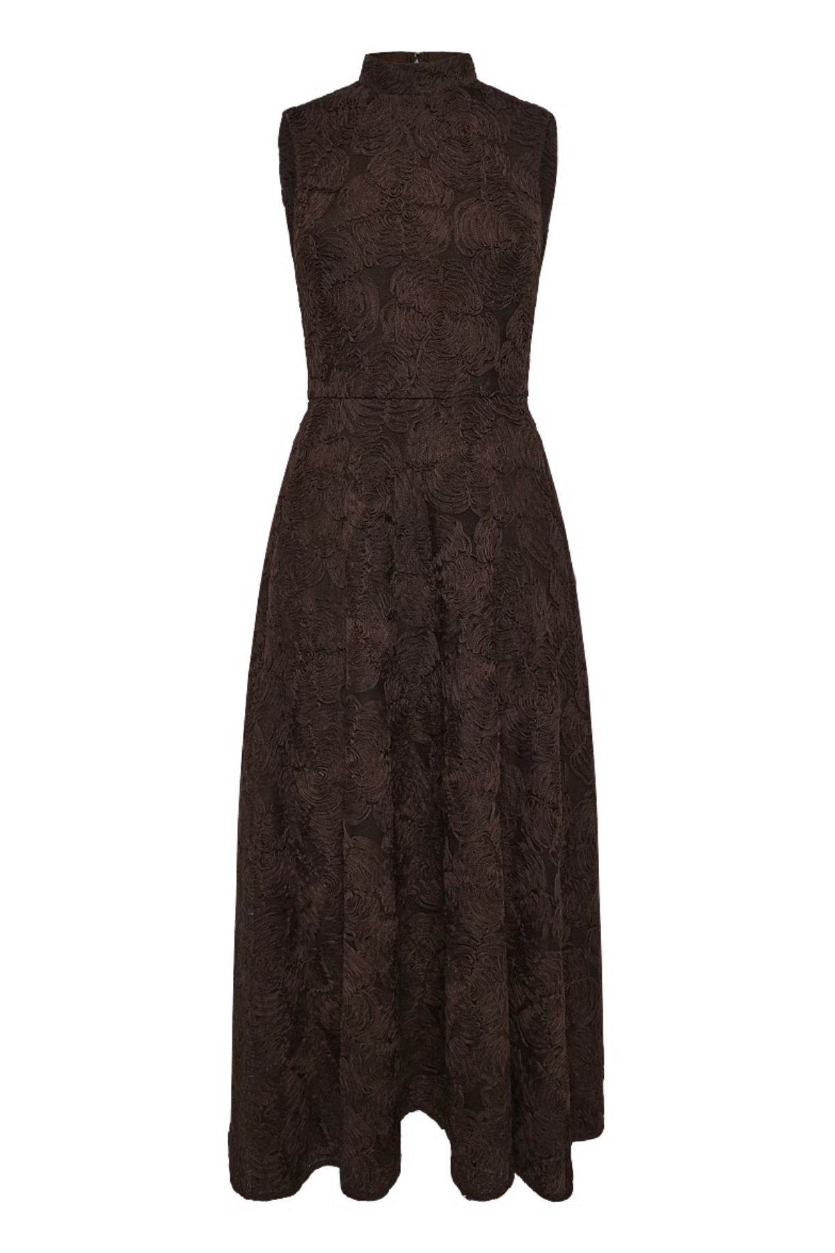 ROTATE Birger Christensen Flower Mesh Flared Dress - Molé 1667