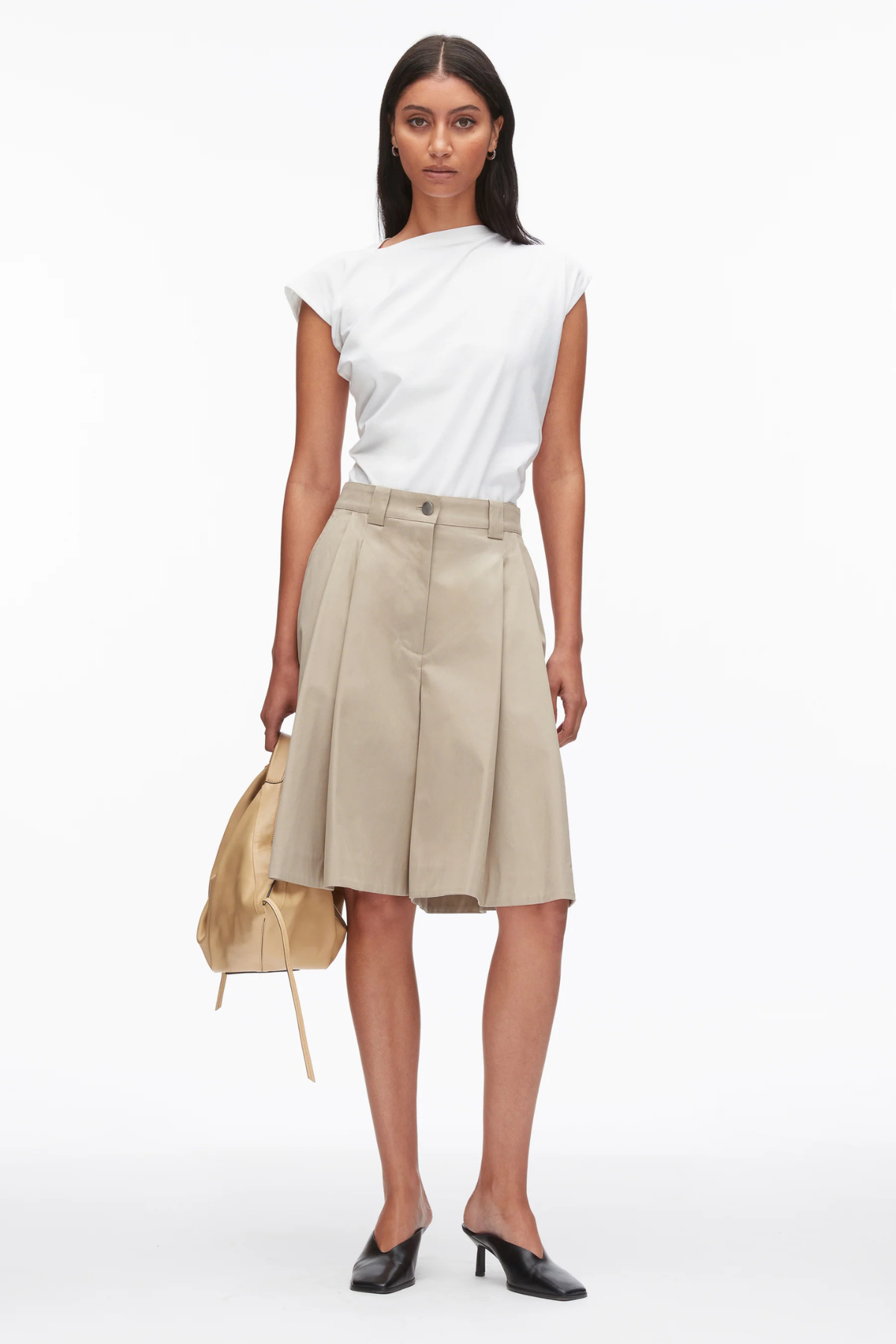 3.1 Phillip Lim Two-Toned Wide Pleated Shorts