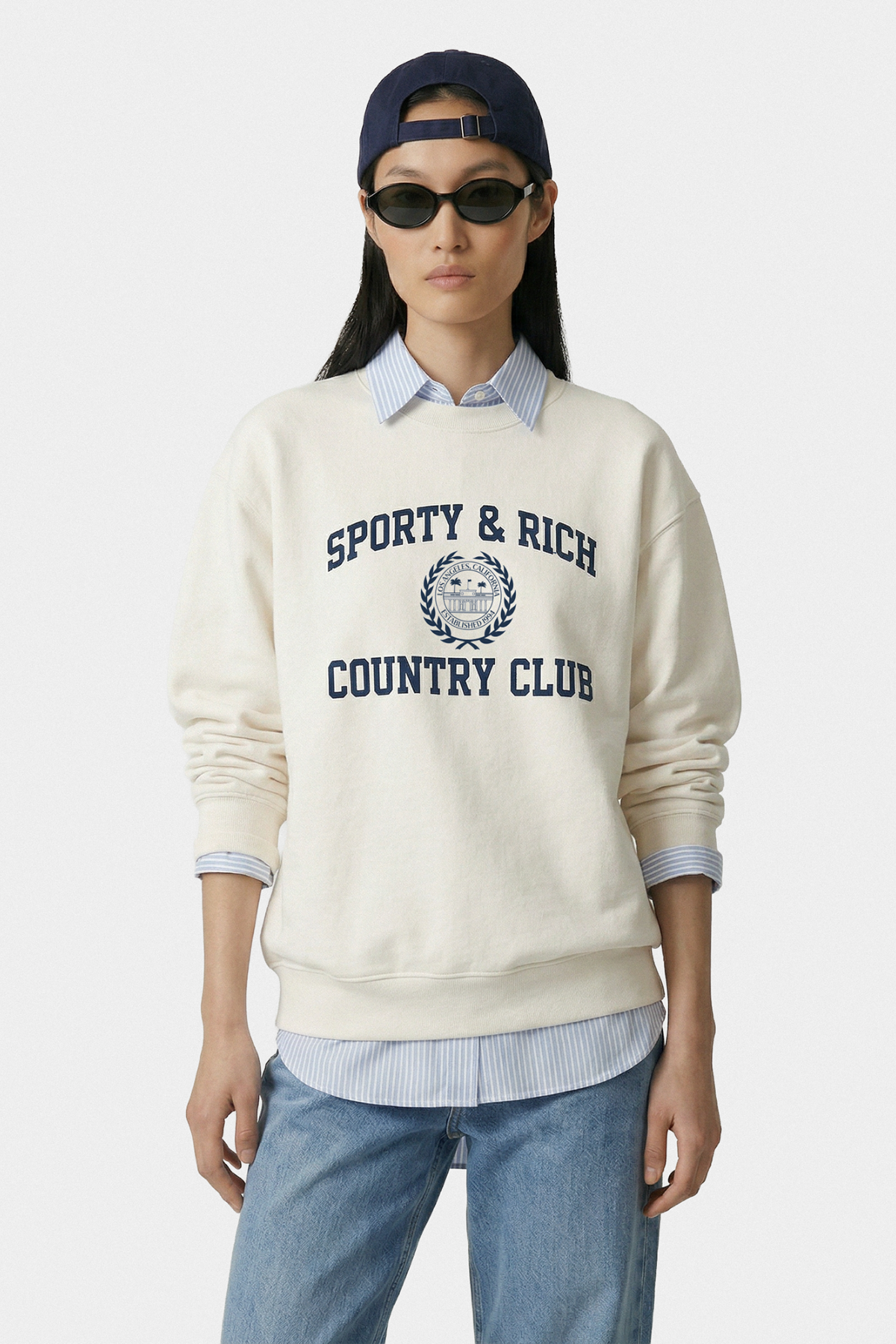 Sporty & Rich Varsity Crest Crewneck