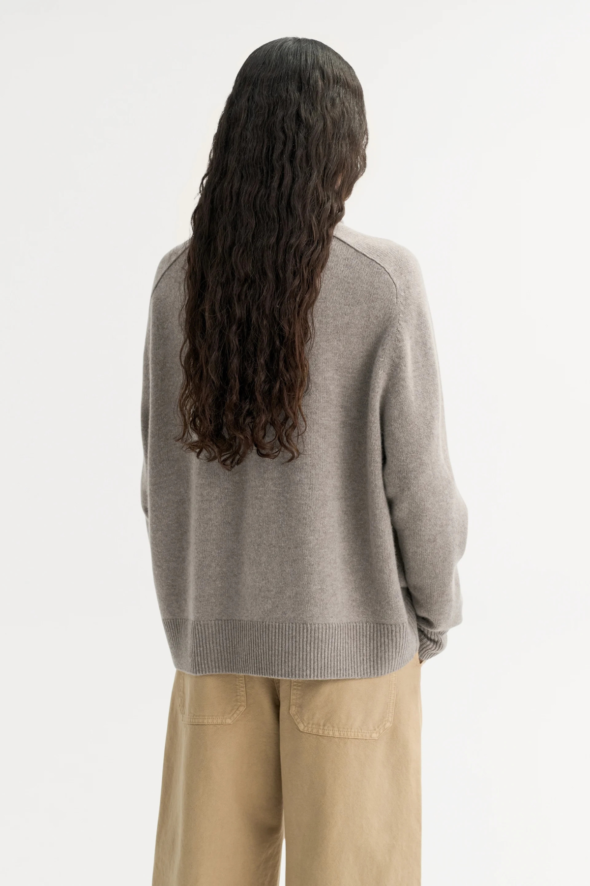 Soft Goat Boyfriend Crewneck - Greige