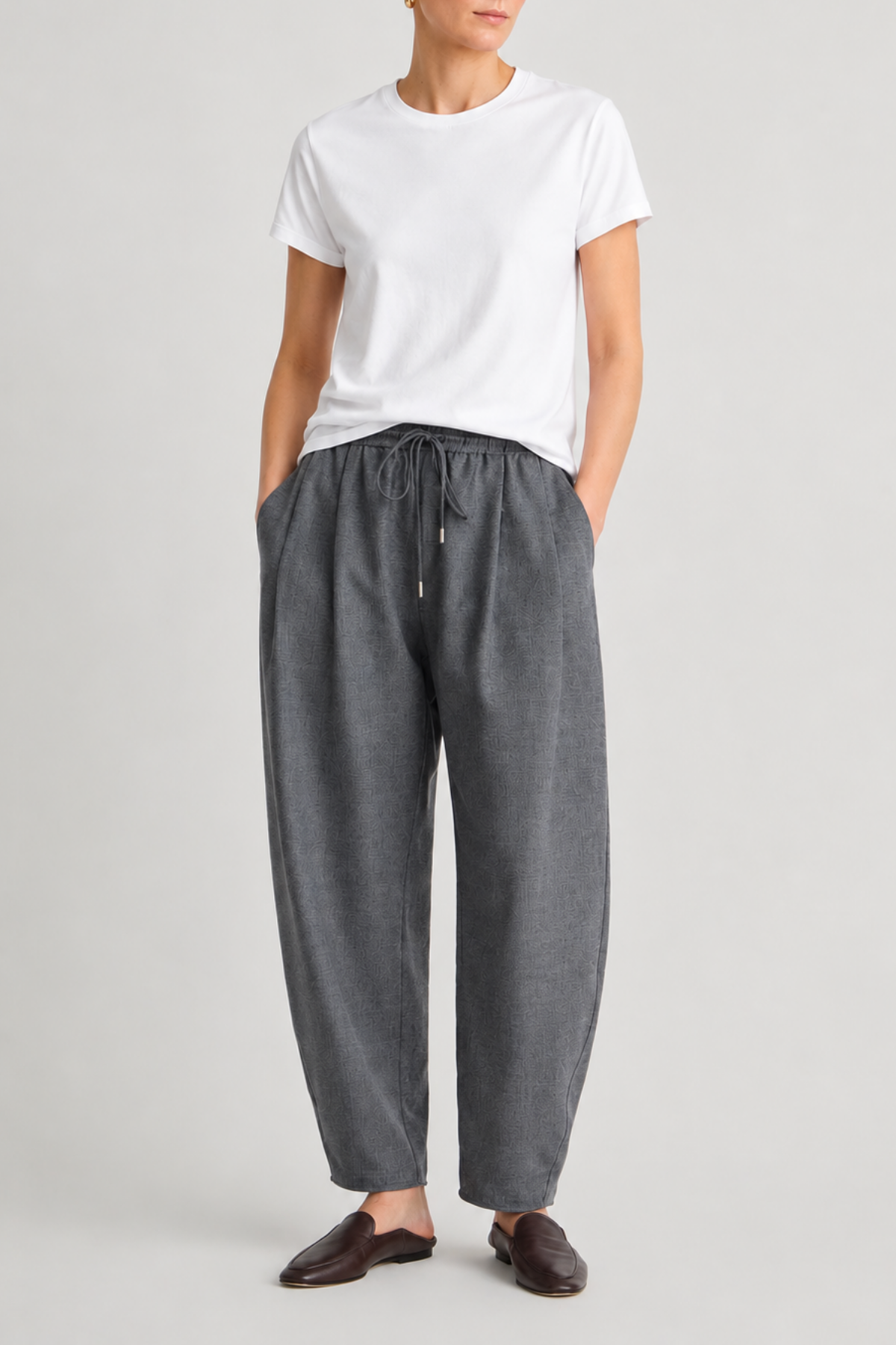 Apiece Apart Everyday Pull On Pant - Grey Melange