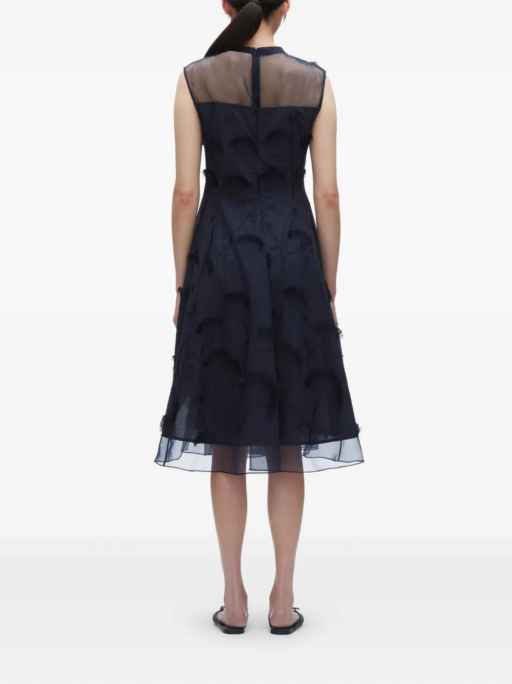 3.1 Phillip Lim Vestido sin mangas de organza combinado
