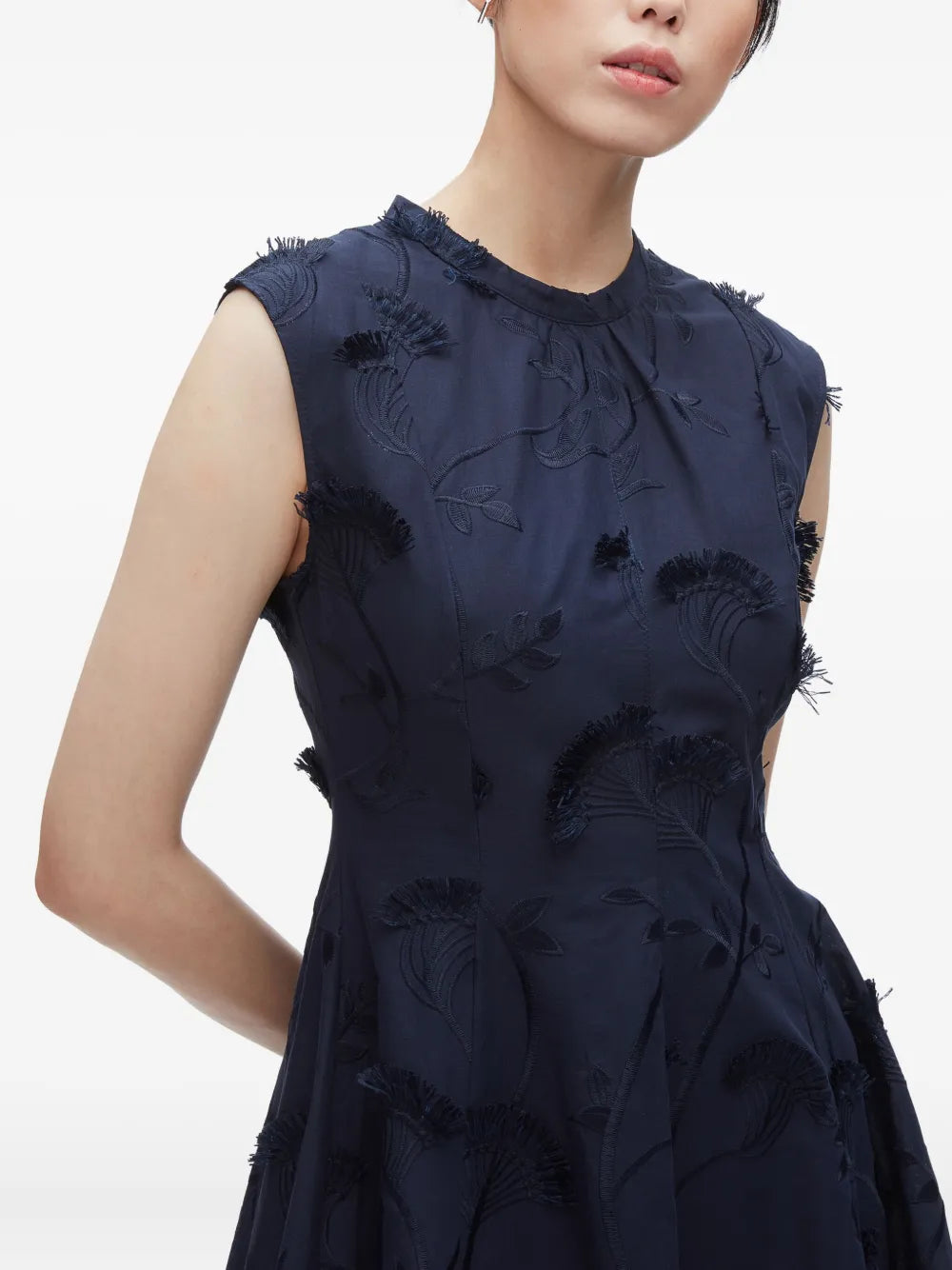3.1 Phillip Lim Vestido sin mangas de organza combinado